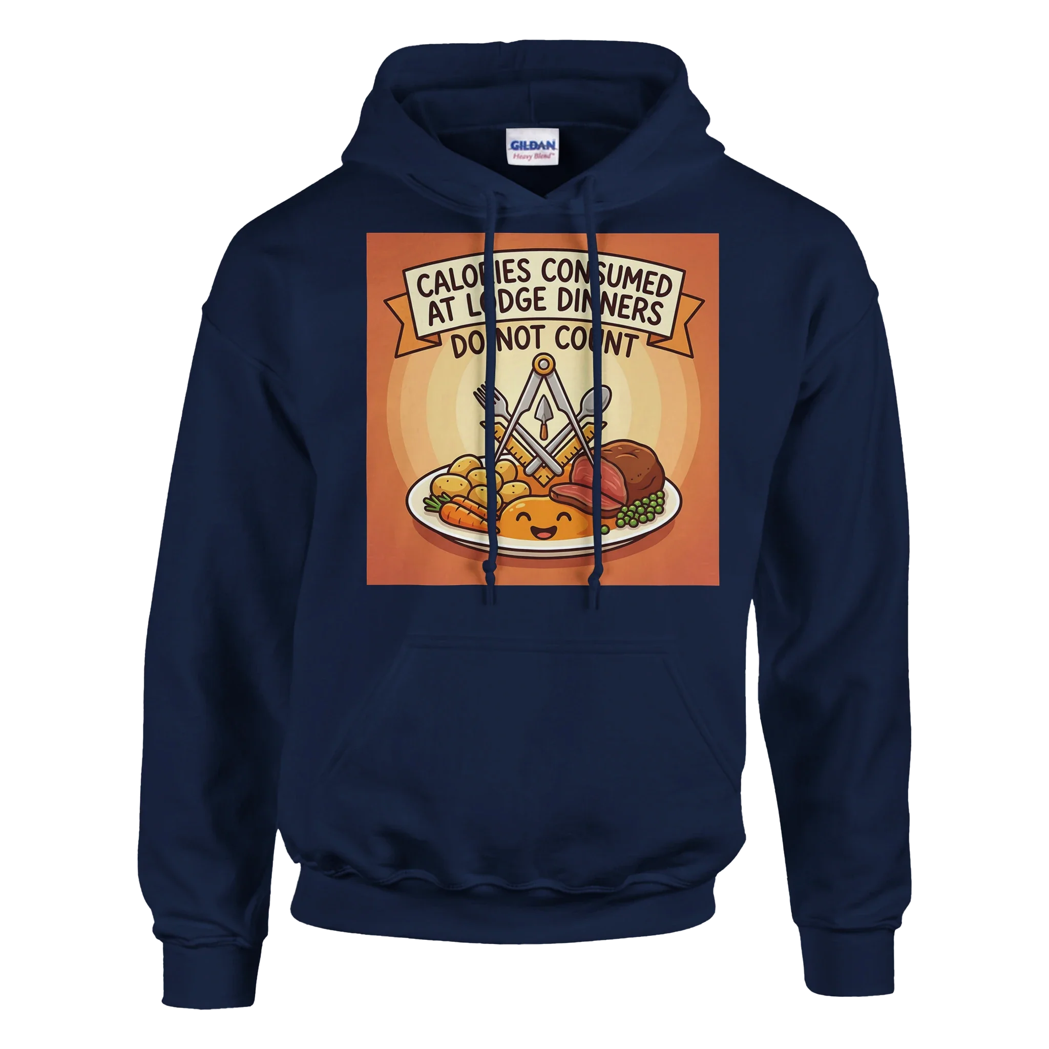 CALORIES CONSUMED AT DINNER - MASONIC HOODIE