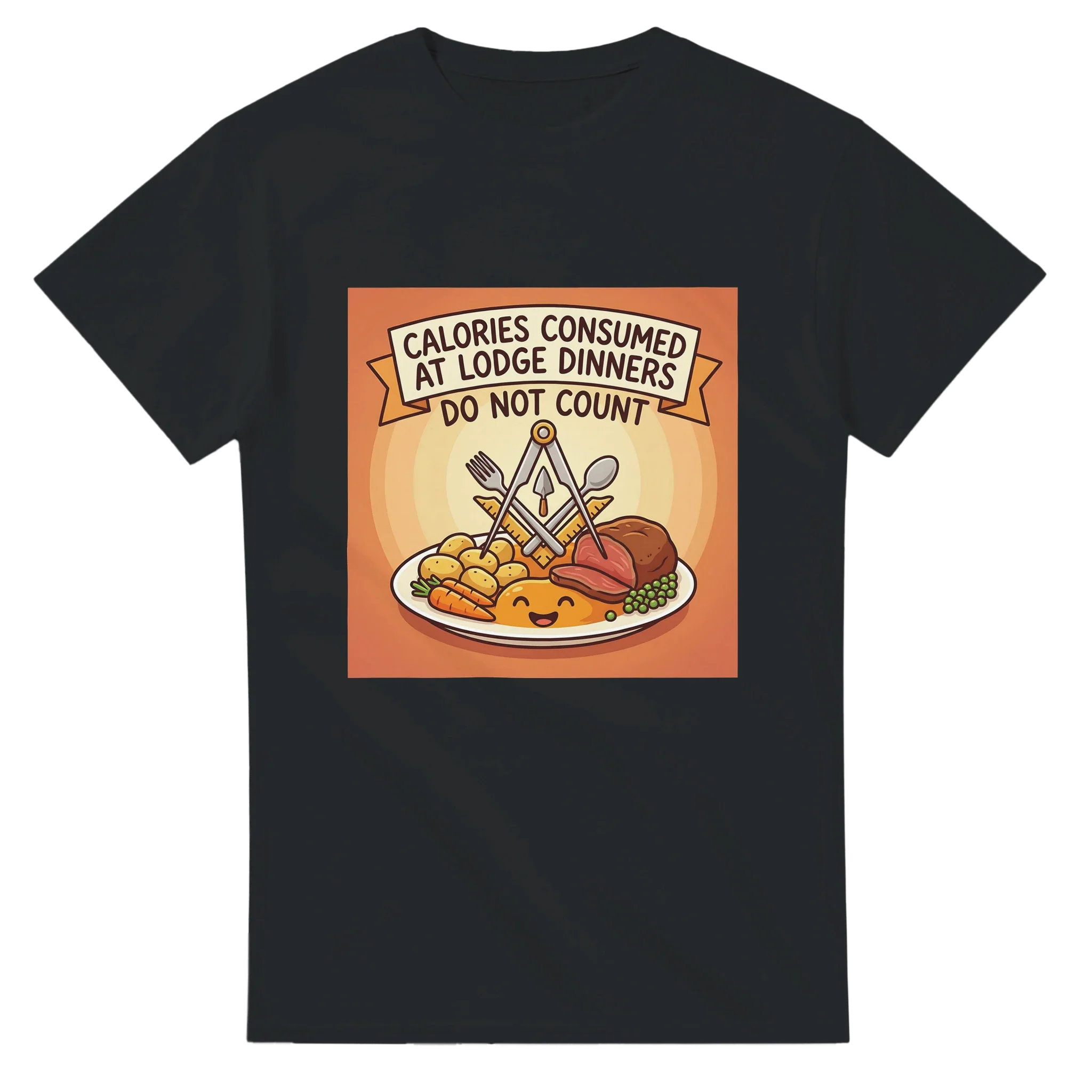 CALORIES CONSUMED AT DINNER - MASONIC T-SHIRT