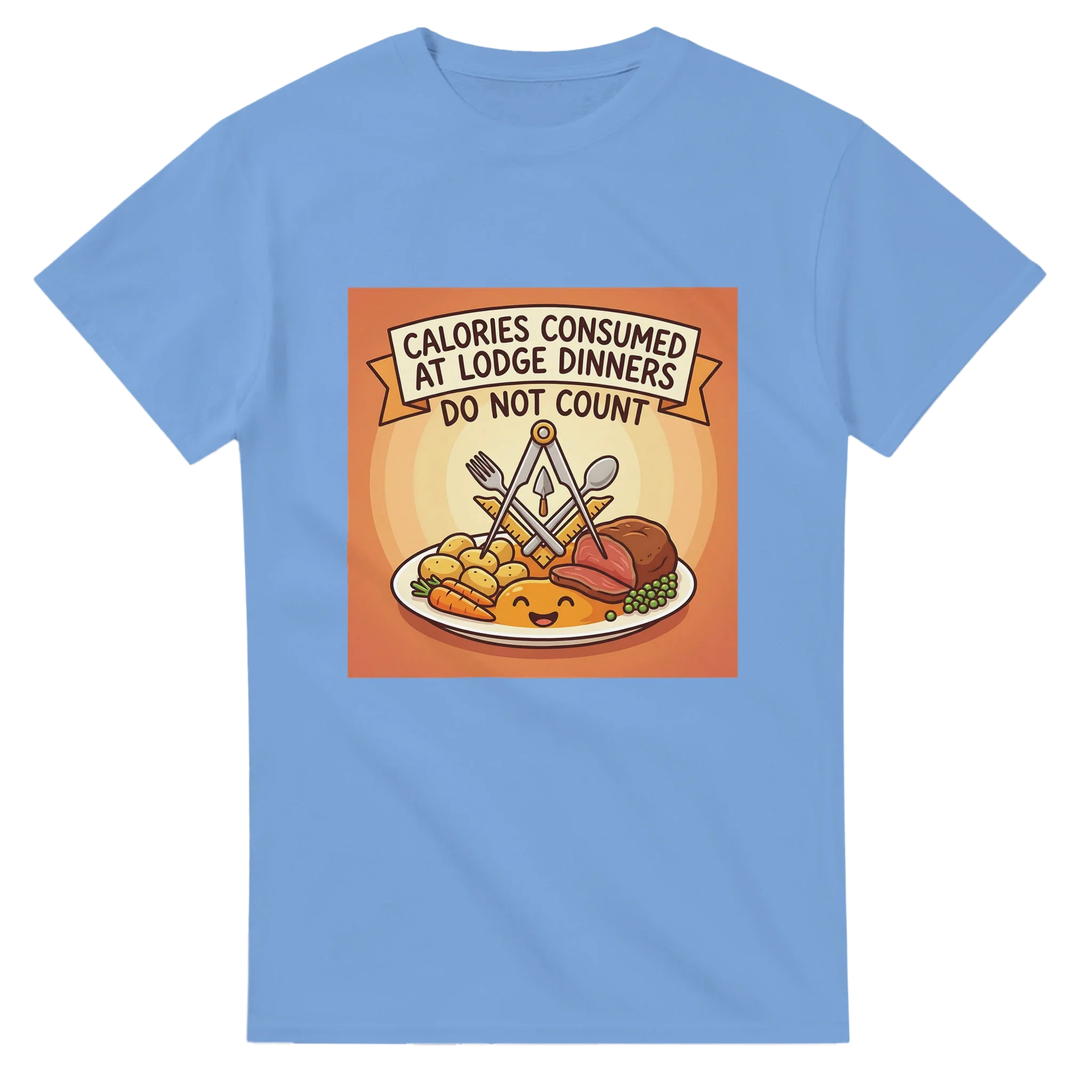 CALORIES CONSUMED AT DINNER - MASONIC T-SHIRT