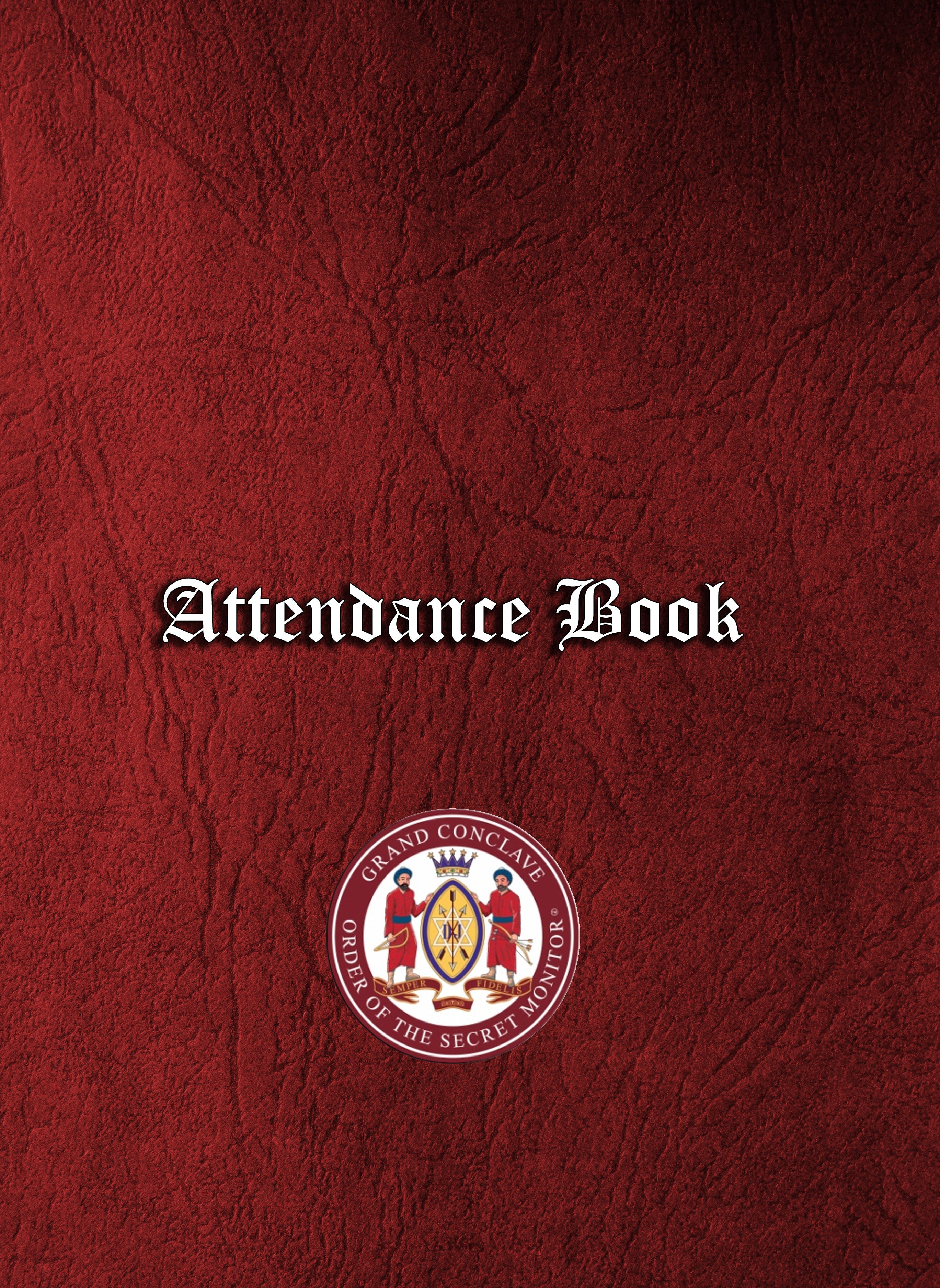 MASONIC ATTENDANCE BOOK - ORDER OF THE SECRET MONITOR (OSM)