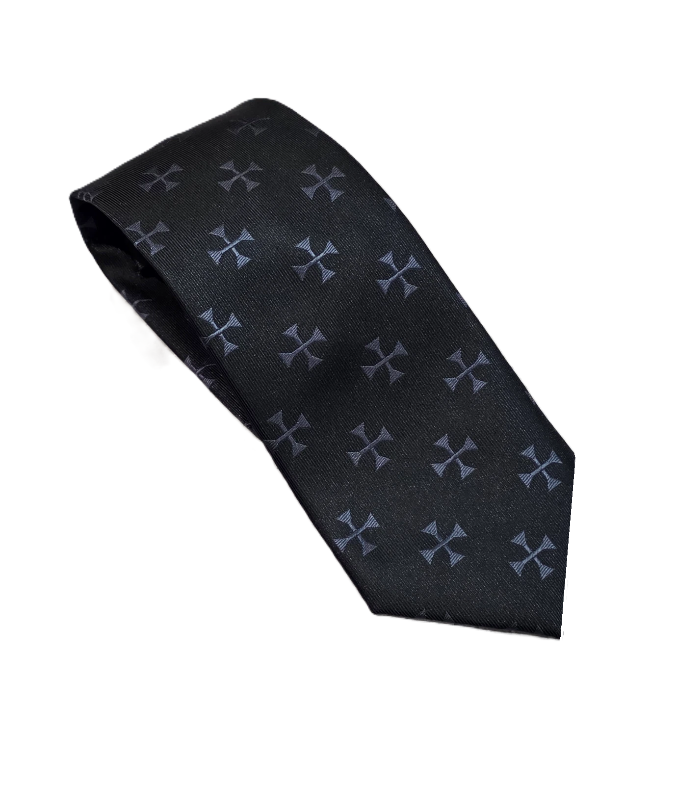 KNIGHTS TEMPLAR BLACK NECK TIE