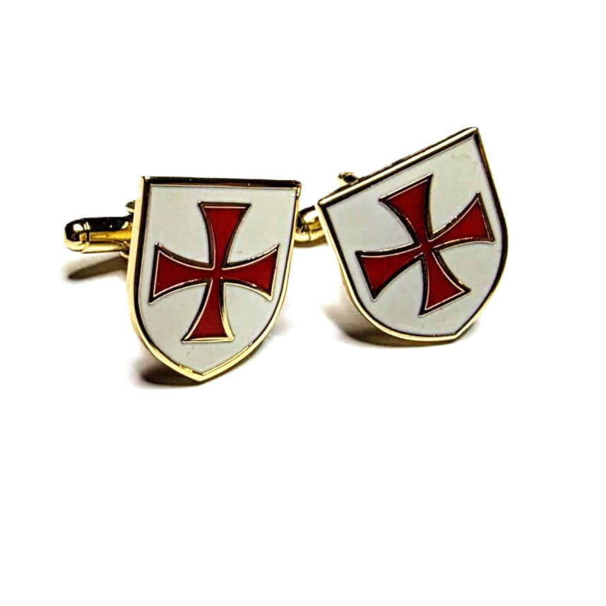 KNIGHTS TEMPLAR SHIELD CUFFLINKS