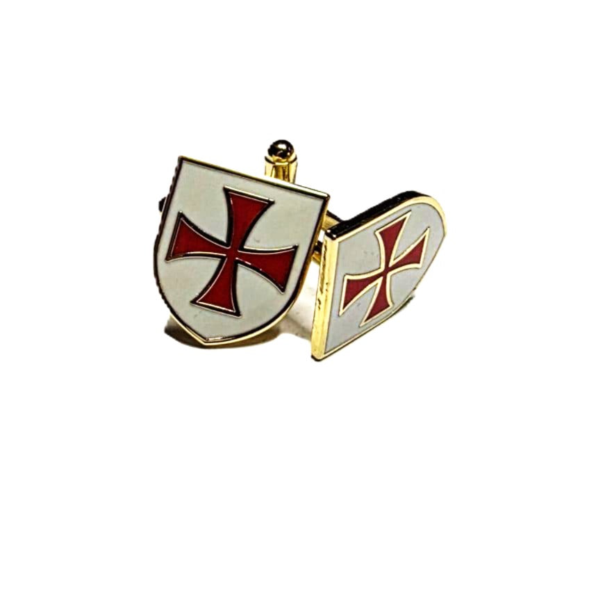 KNIGHTS TEMPLAR SHIELD CUFFLINKS