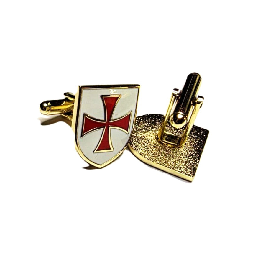 KNIGHTS TEMPLAR SHIELD CUFFLINKS