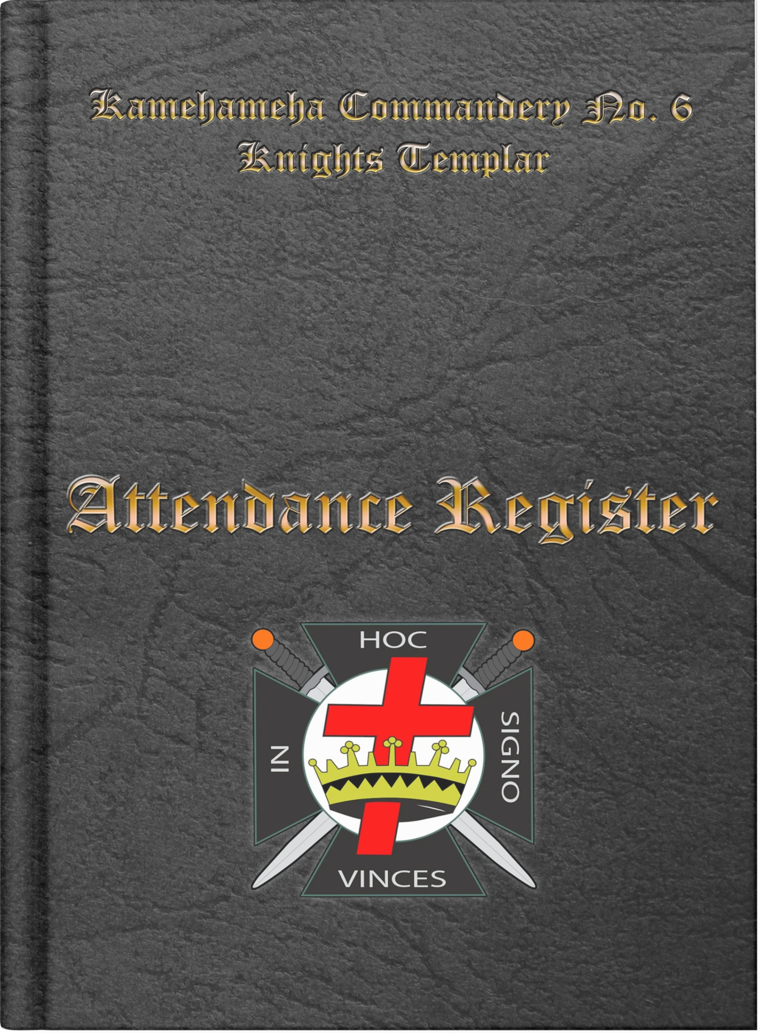 KNIGHTS TEMPLAR COMMANDERY (US) - YORK RITE - ATTENDANCE REGISTER