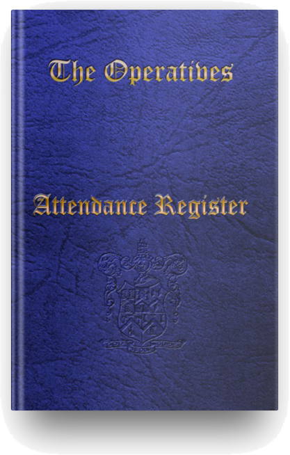 MASONIC ATTENDANCE BOOK - THE OPERATIVES