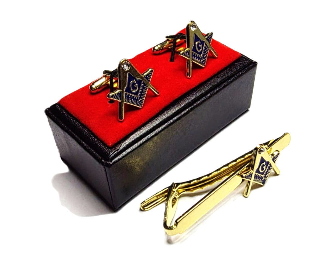 CRAFT SQUARE & COMPASSES 'G' CUFFLINK SET