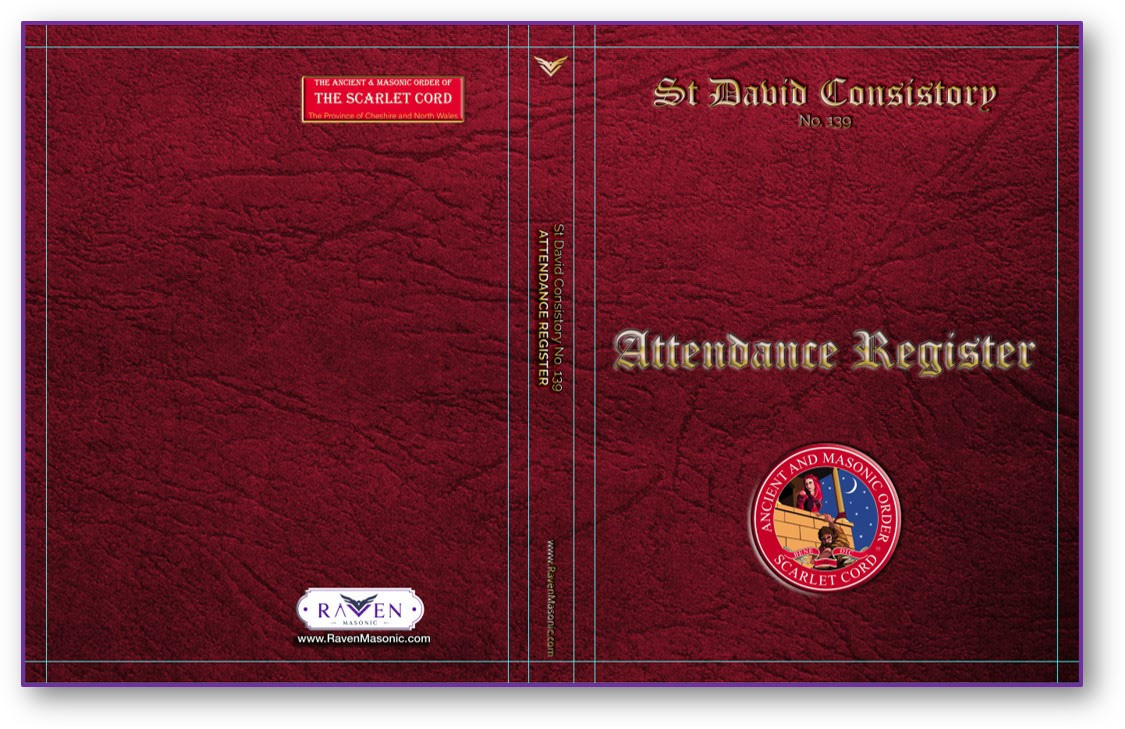 MASONIC ATTENDANCE BOOK - SCARLET CORD