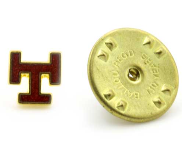 ROYAL ARCH TINY TRIPLE TAU FREEMASONRY LAPEL PIN