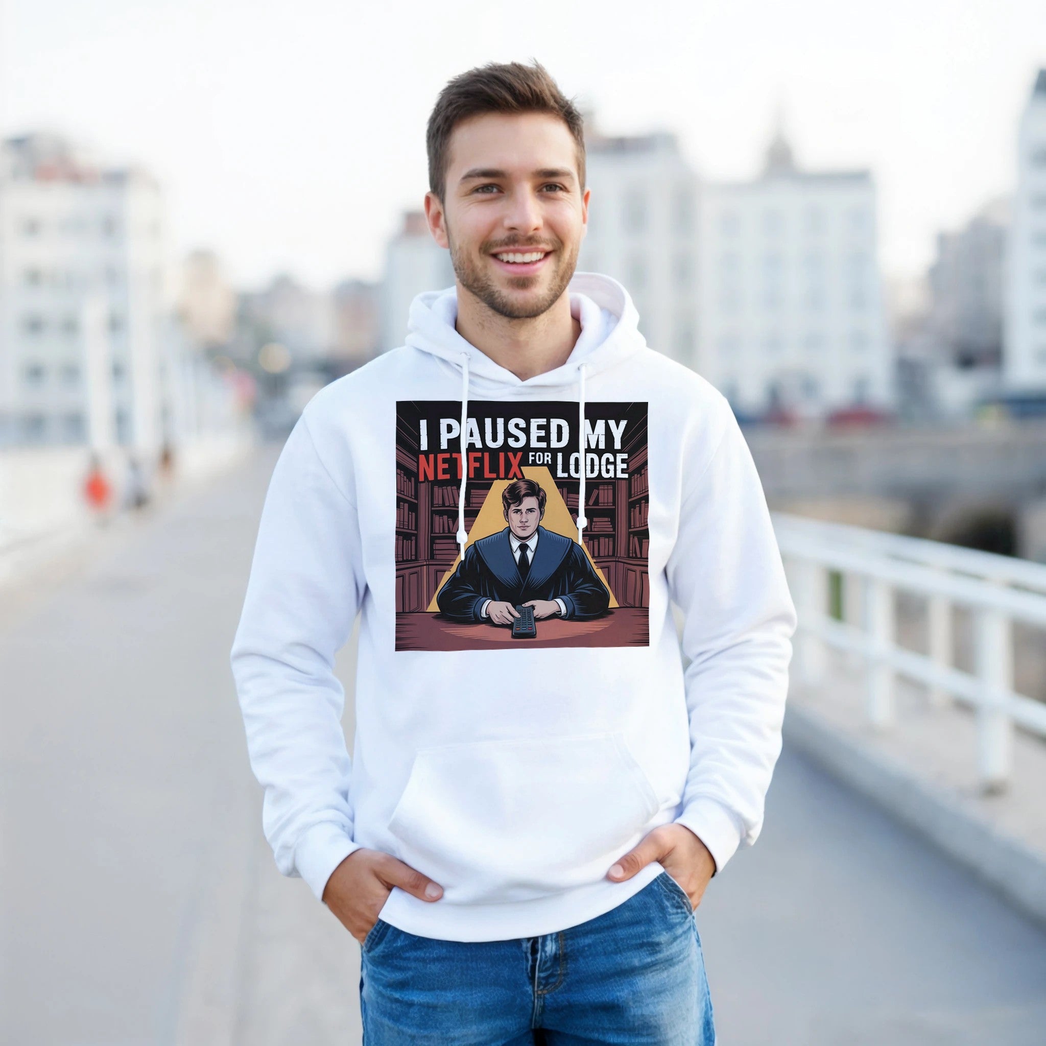 "I PAUSED MY NETFLIX FOR LODGE" HOODIE