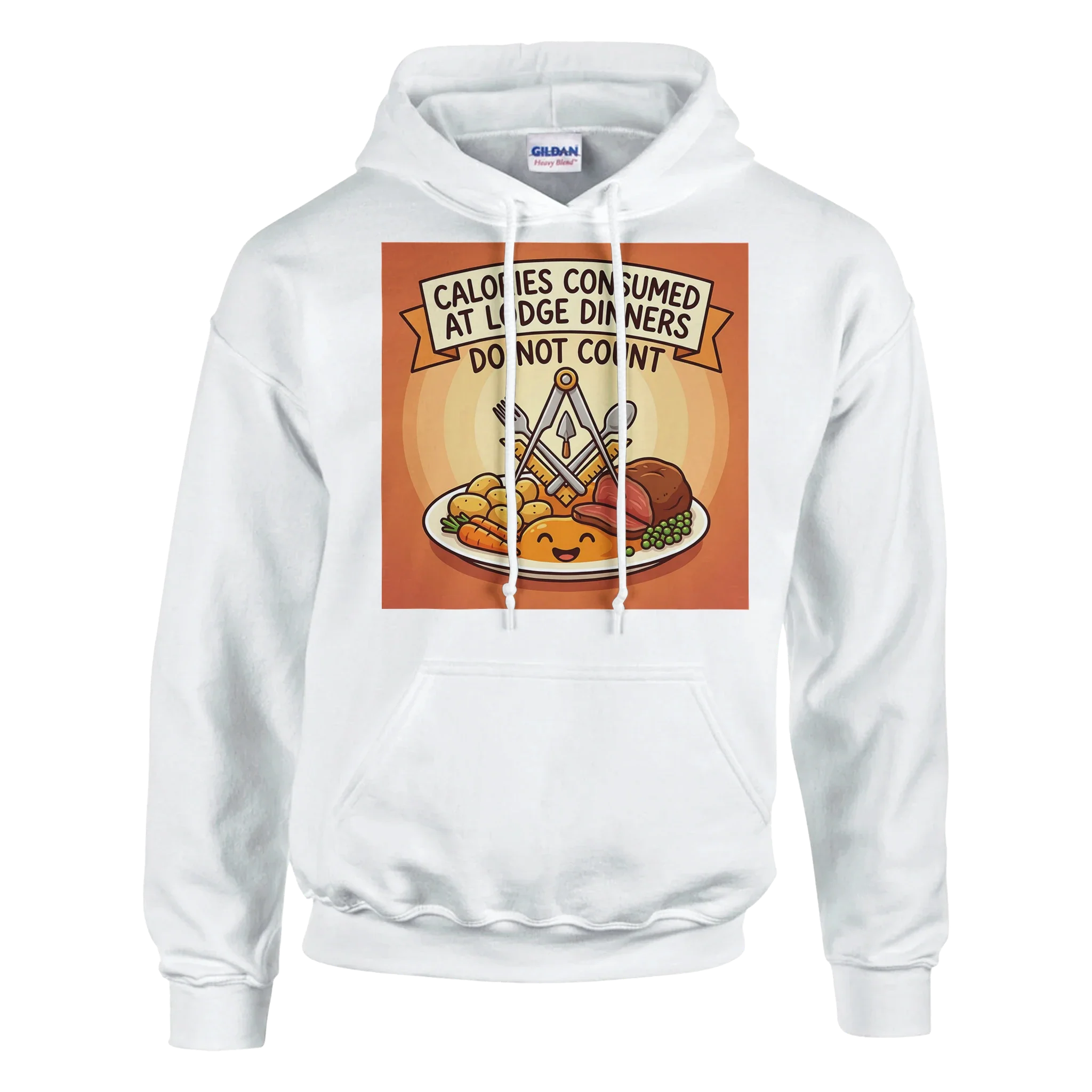 CALORIES CONSUMED AT DINNER - MASONIC HOODIE