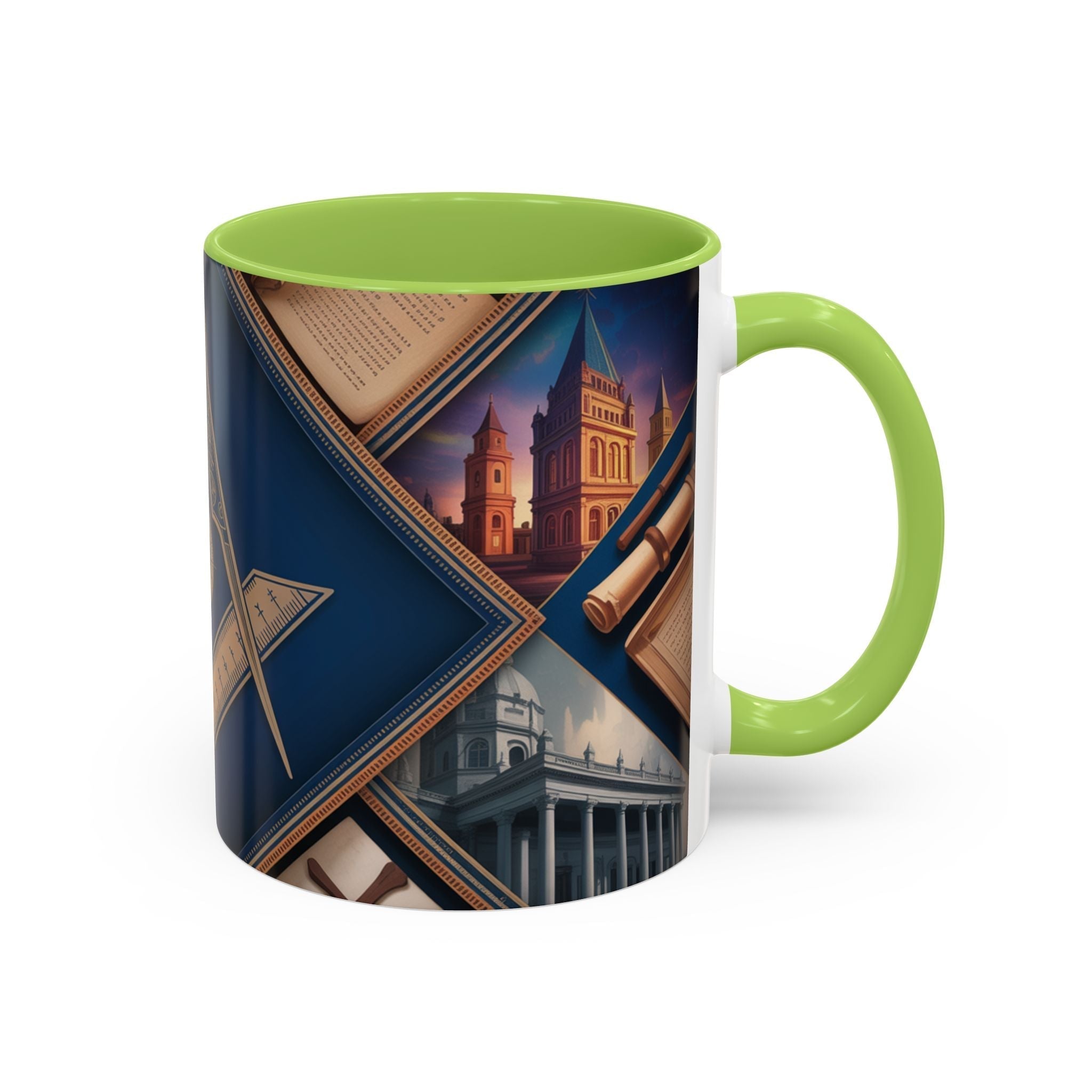 READY-TO-GO COLOURED RIM MASONIC MUG – 11oz - Riverside Regalia