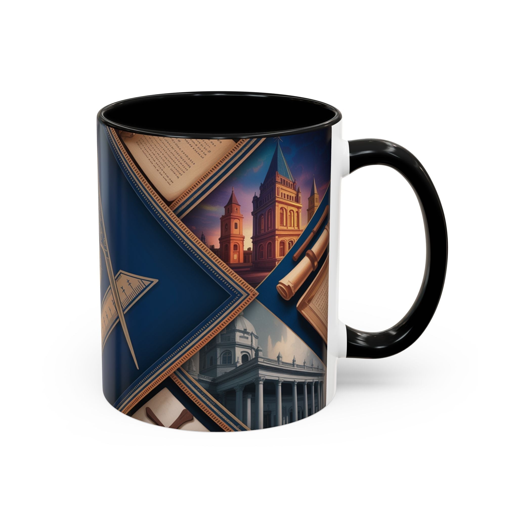 READY-TO-GO COLOURED RIM MASONIC MUG – 11oz - Riverside Regalia