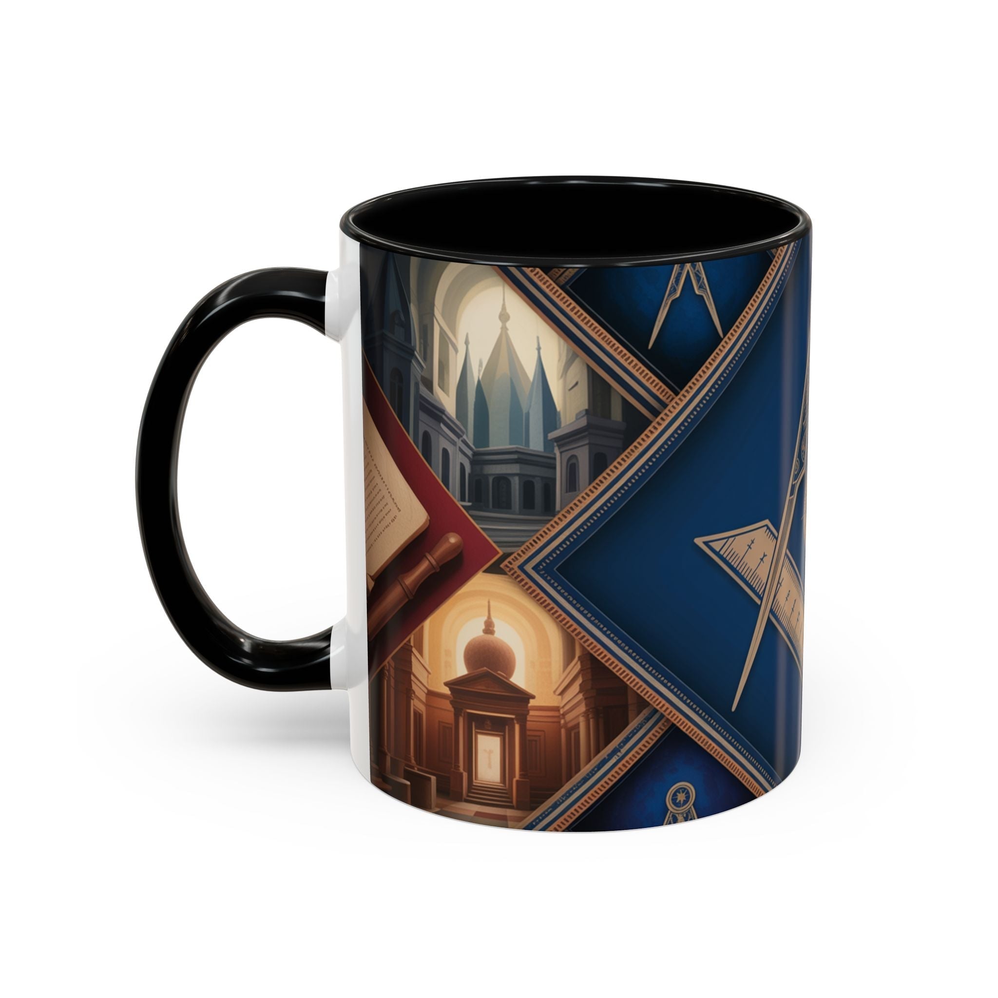 READY-TO-GO COLOURED RIM MASONIC MUG – 11oz - Riverside Regalia