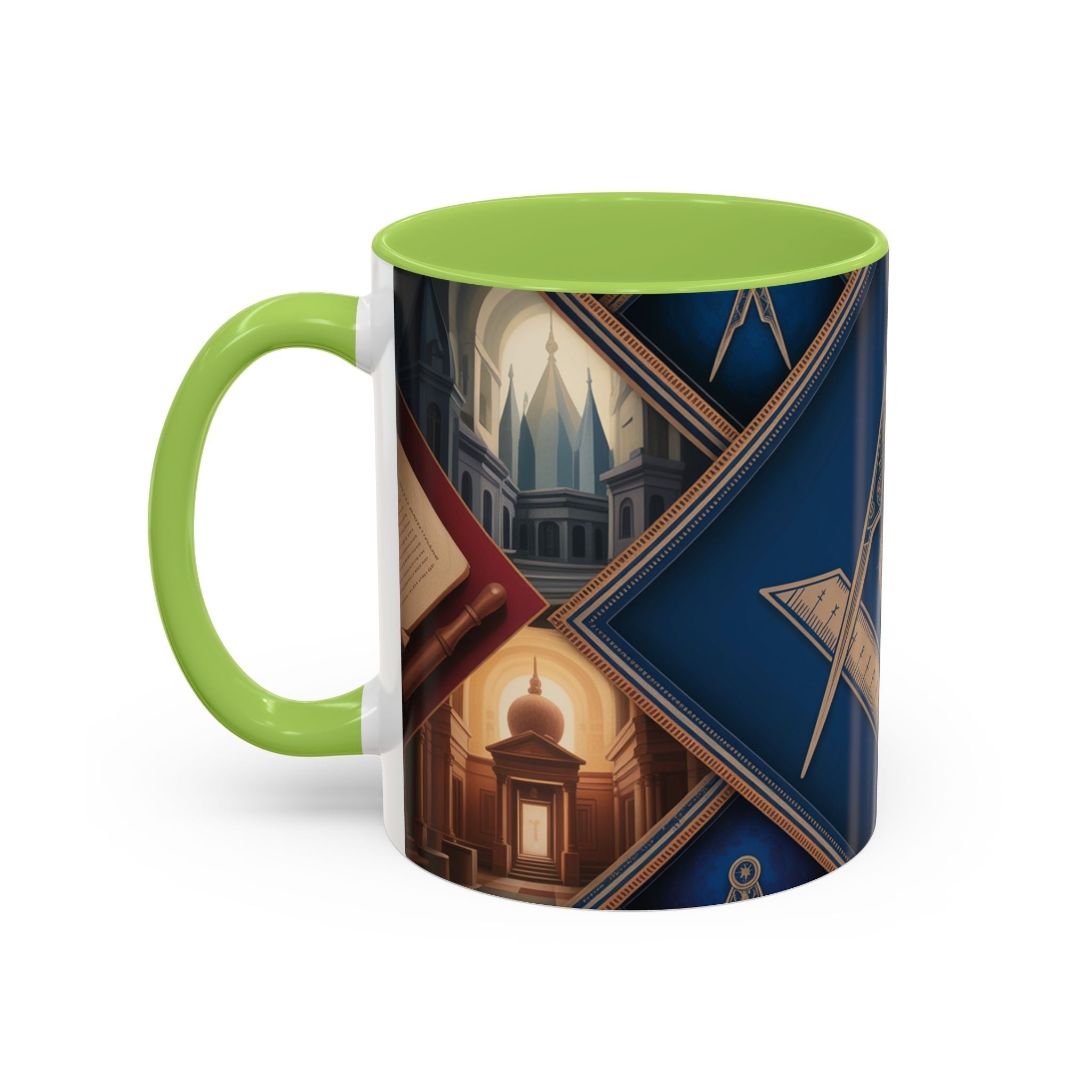 READY-TO-GO COLOURED RIM MASONIC MUG – 11oz - Riverside Regalia