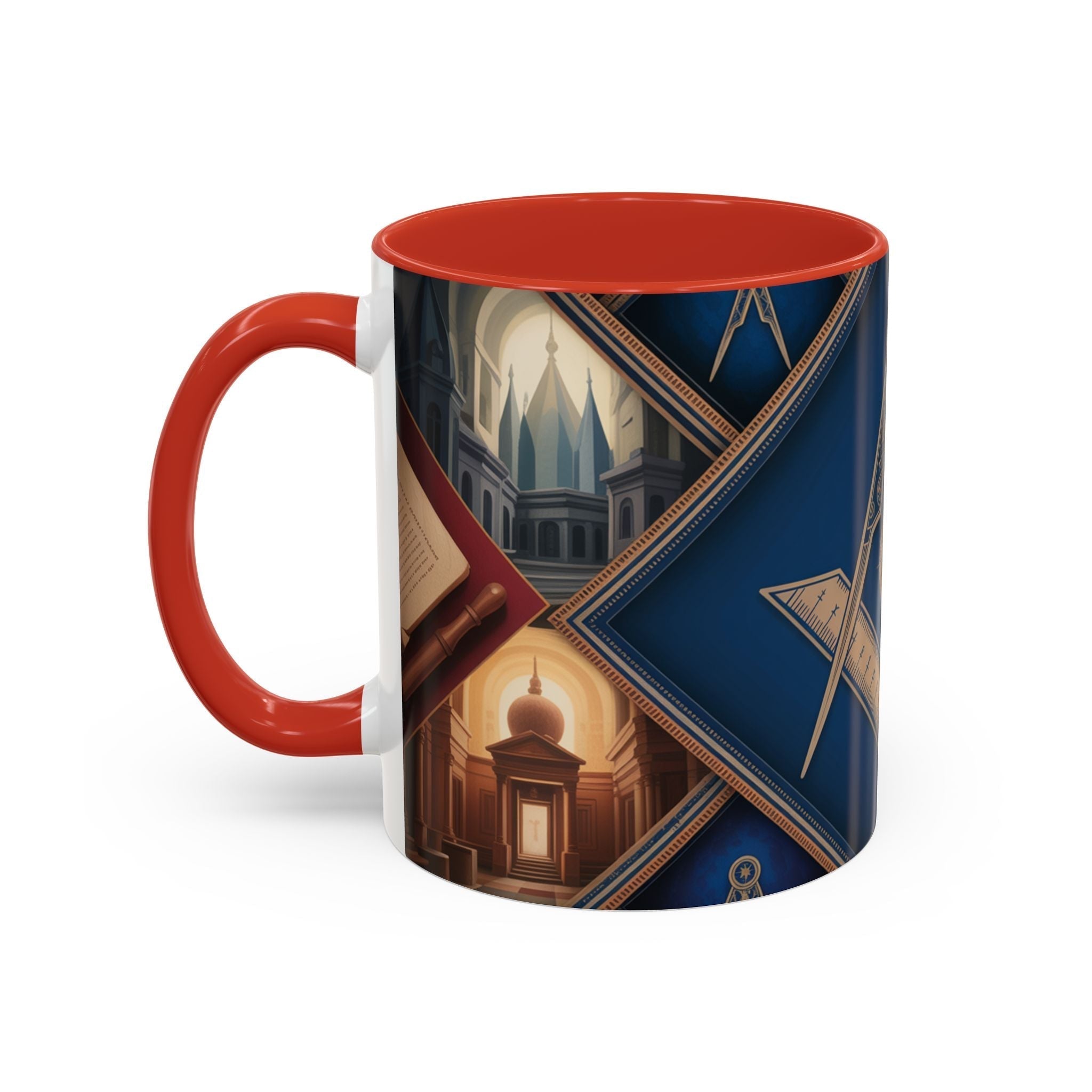 READY-TO-GO COLOURED RIM MASONIC MUG – 11oz - Riverside Regalia