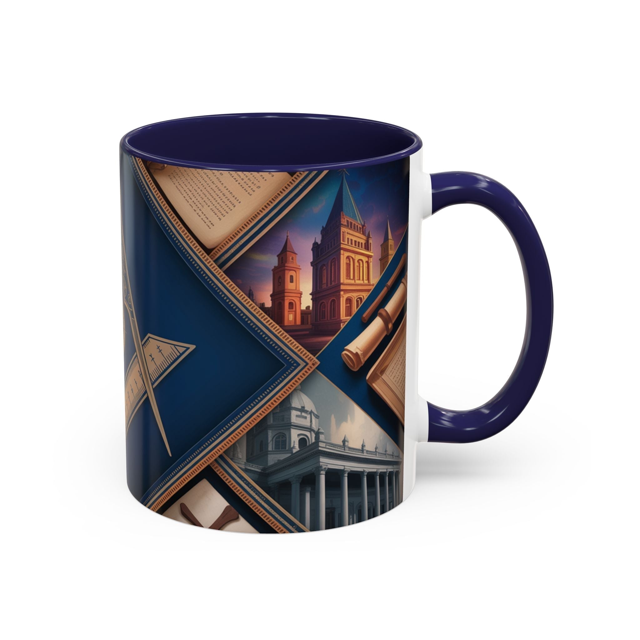 READY-TO-GO COLOURED RIM MASONIC MUG – 11oz - Riverside Regalia