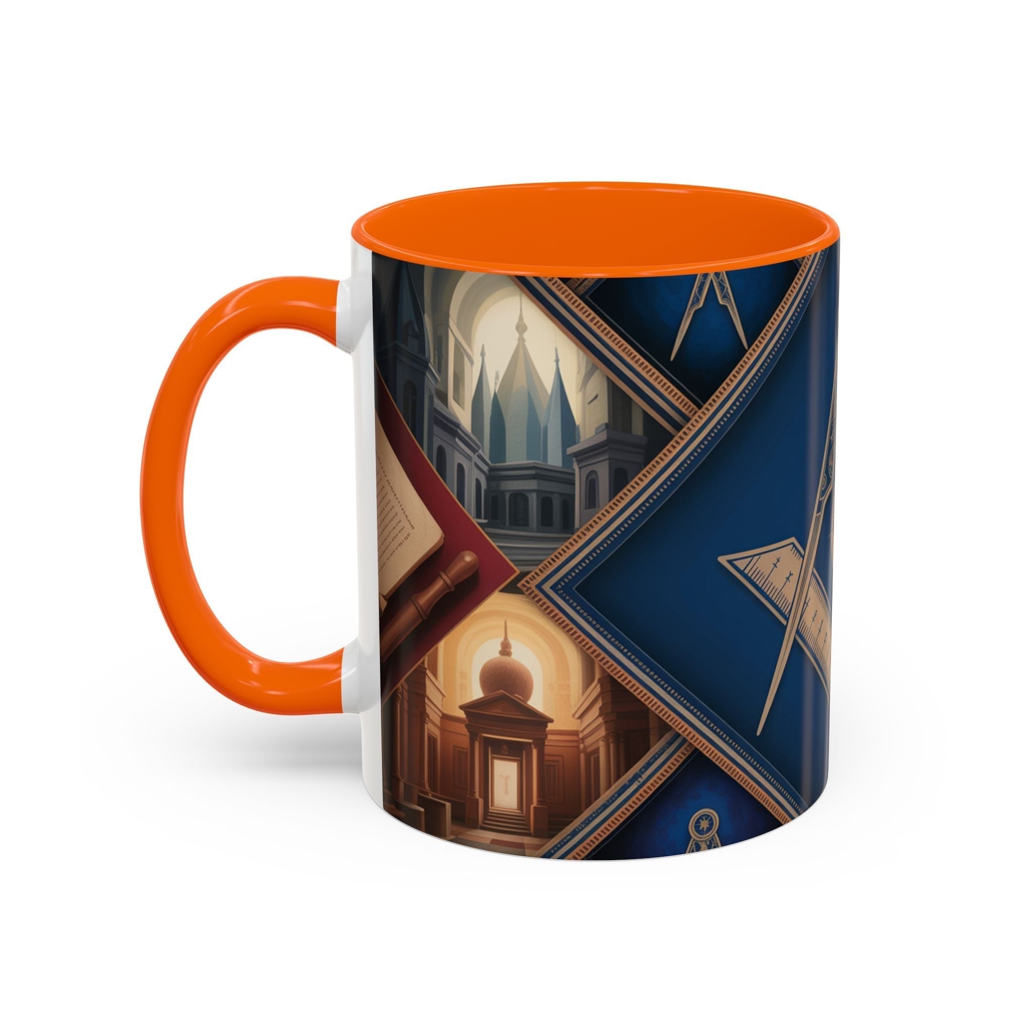 READY-TO-GO COLOURED RIM MASONIC MUG – 11oz - Riverside Regalia