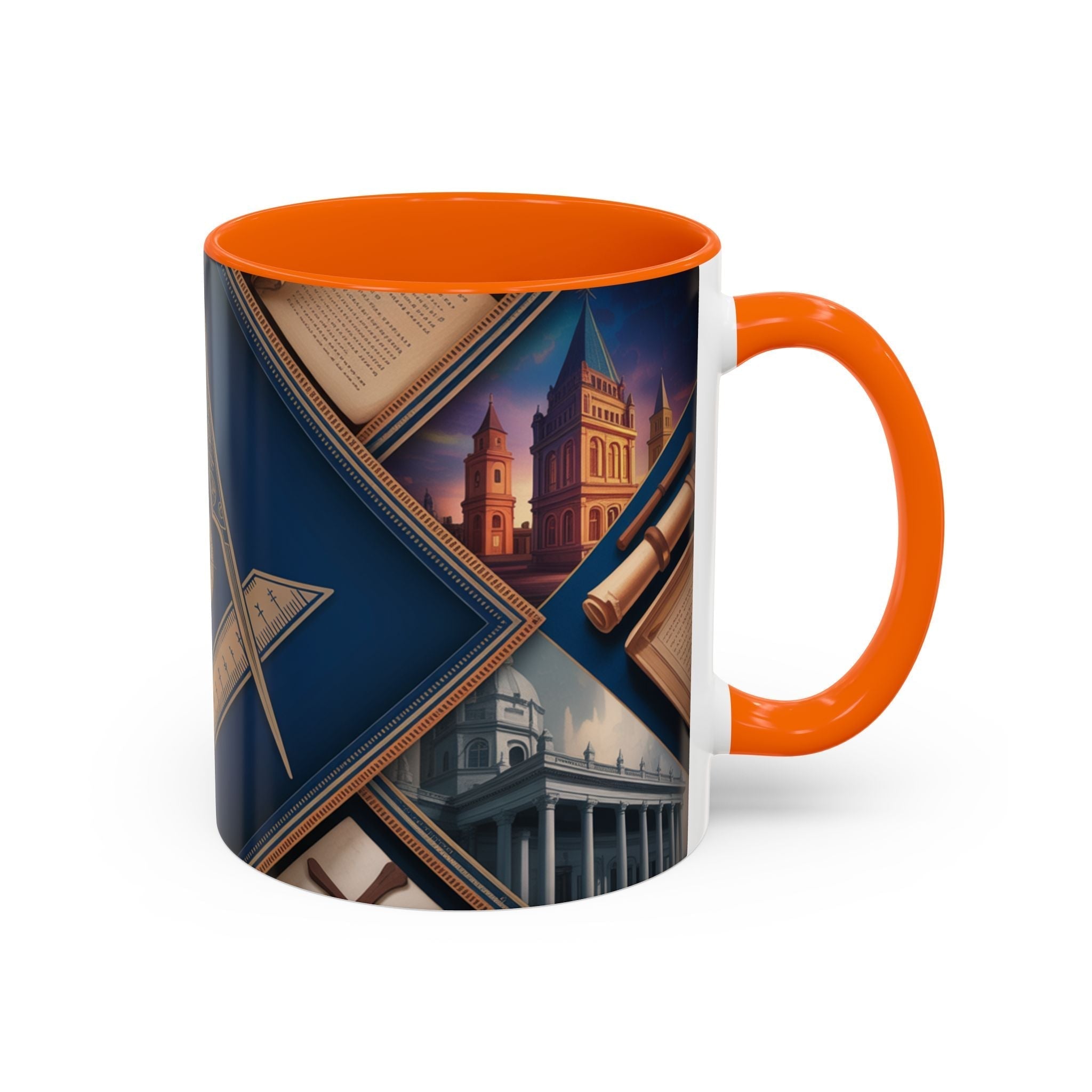 READY-TO-GO COLOURED RIM MASONIC MUG – 11oz - Riverside Regalia
