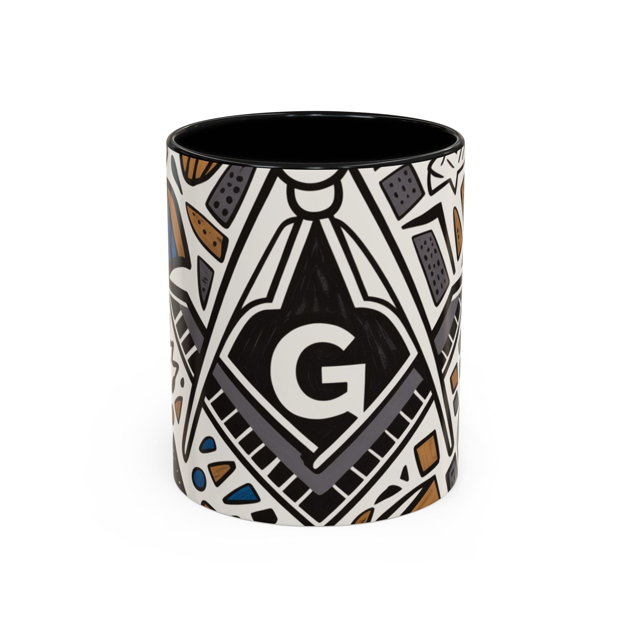 READY-TO-GO GEOMETRIC MASONIC MUG – 11oz