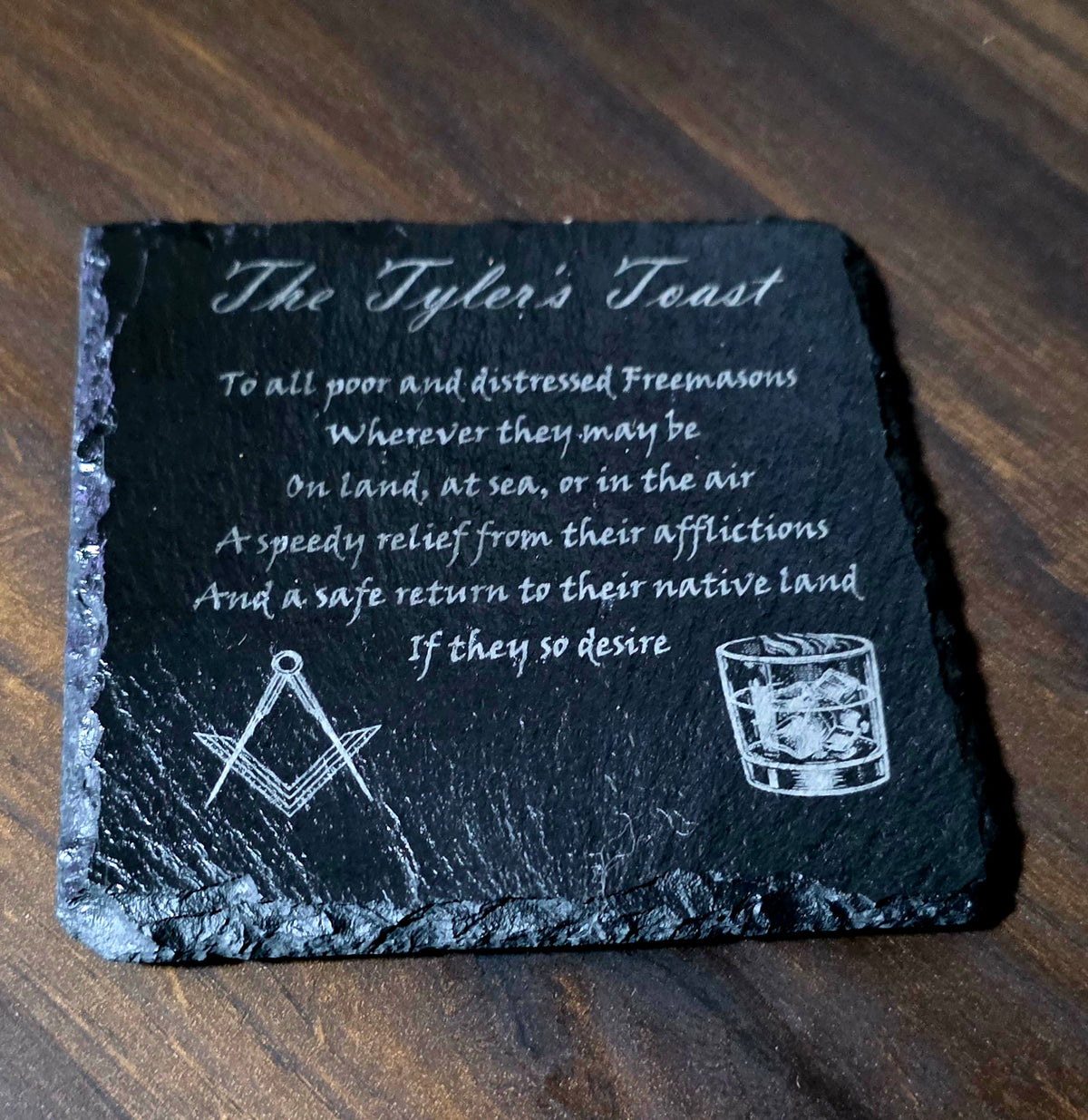 The Tyler's Toast - Personalised Lodge Coaster