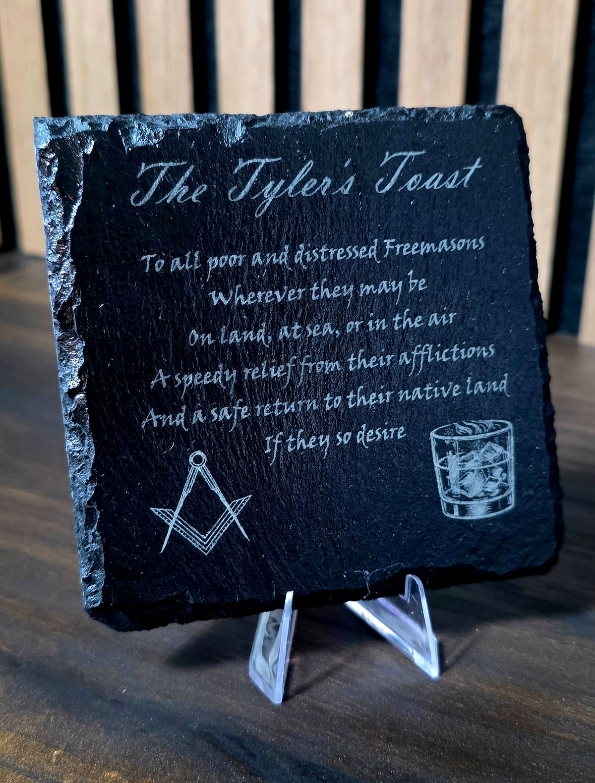 The Tyler's Toast - Personalised Lodge Coaster