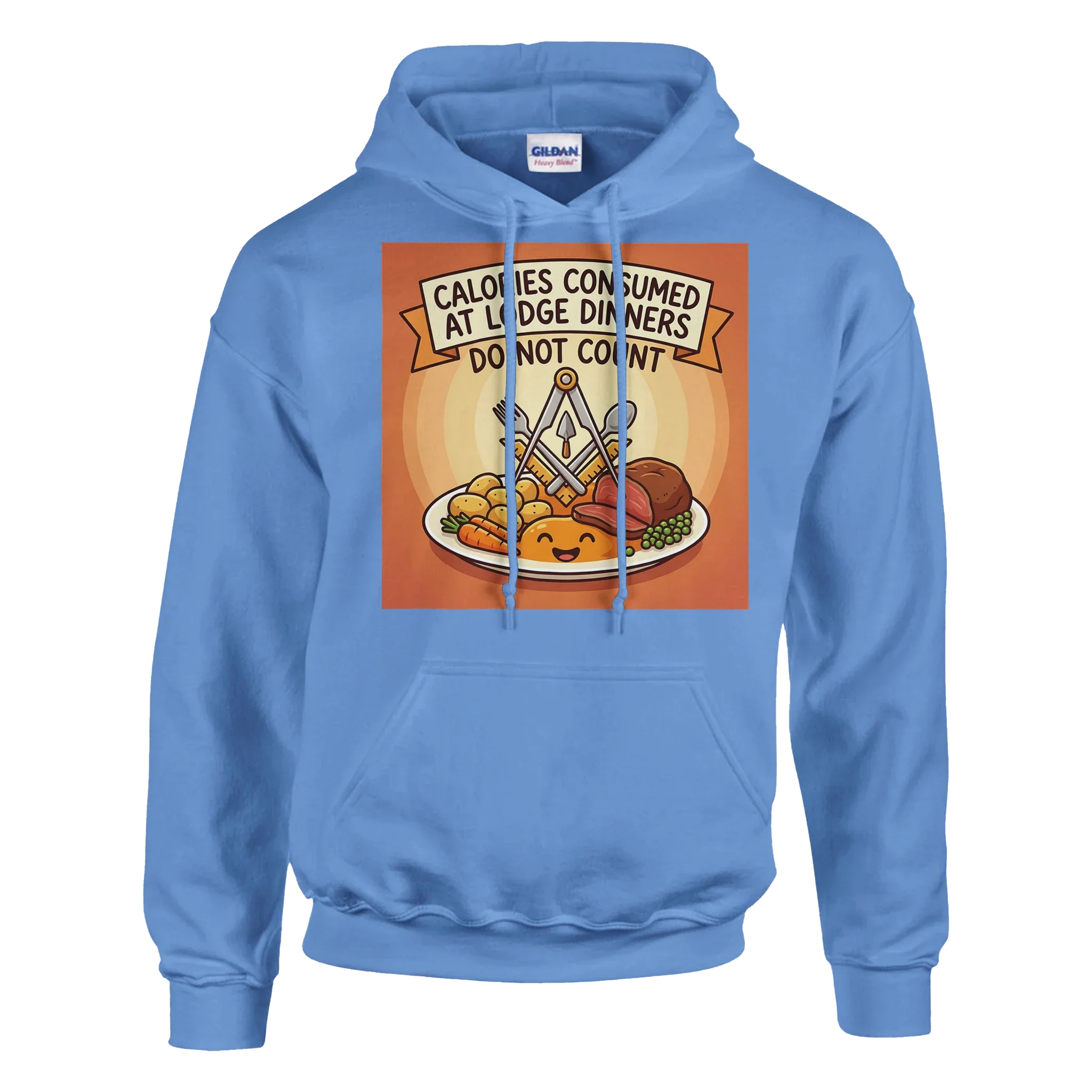 CALORIES CONSUMED AT DINNER - MASONIC HOODIE