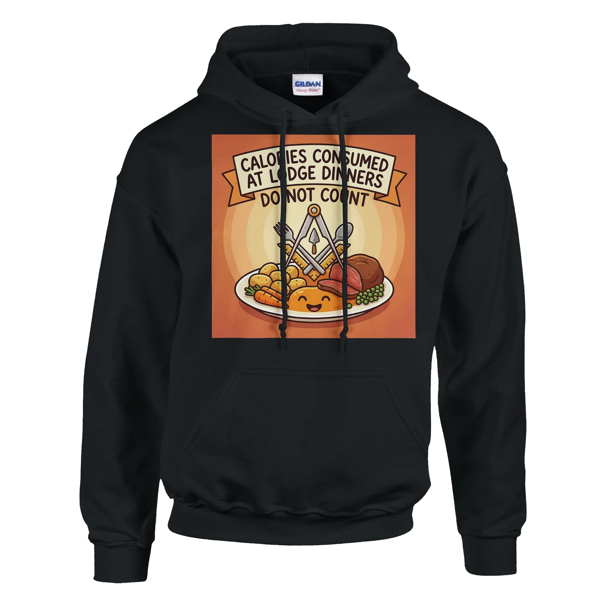 CALORIES CONSUMED AT DINNER - MASONIC HOODIE