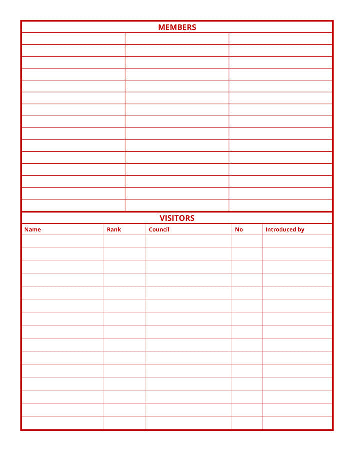 MASONIC ATTENDANCE BOOK - ROYAL AND SELECT MASTERS
