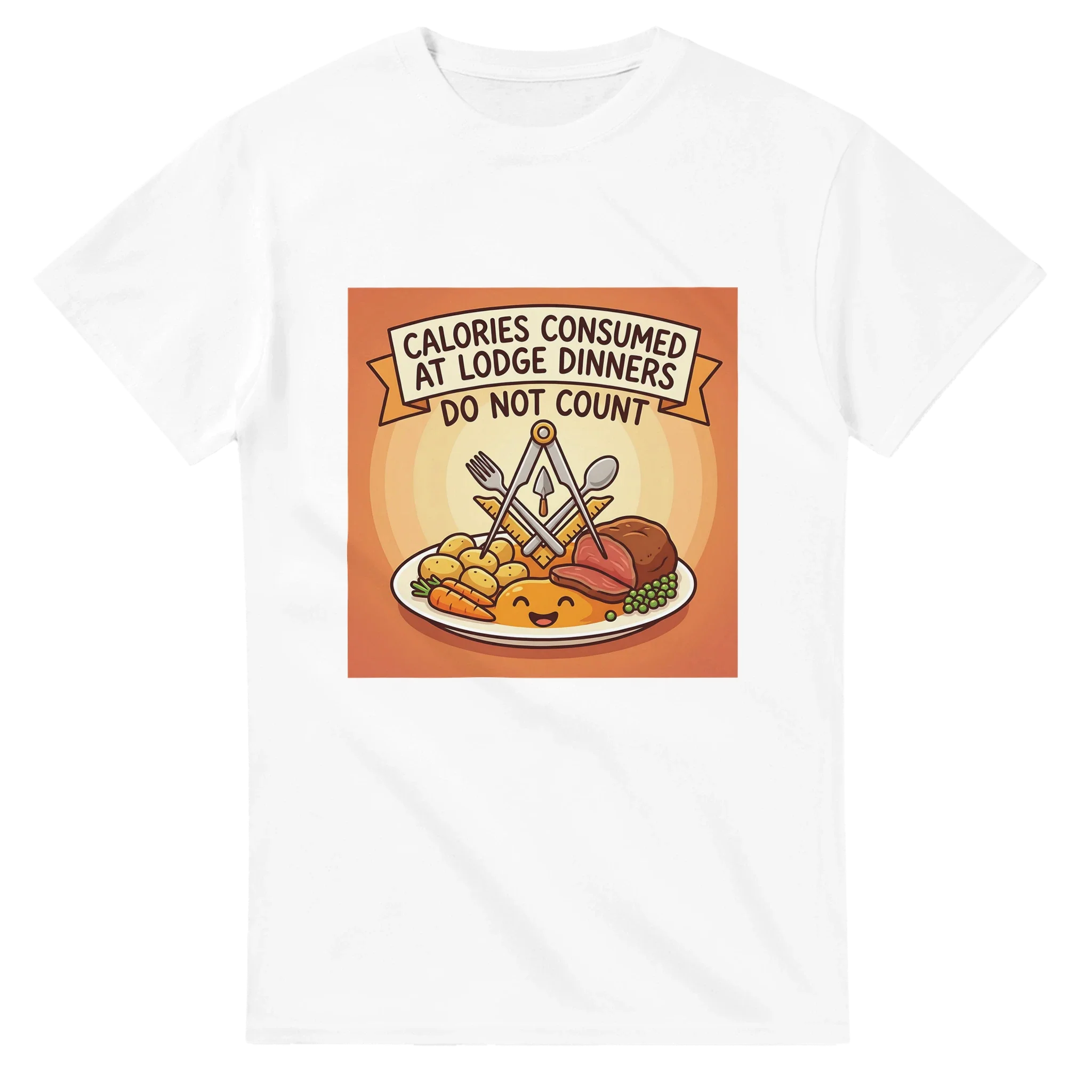 CALORIES CONSUMED AT DINNER - MASONIC T-SHIRT