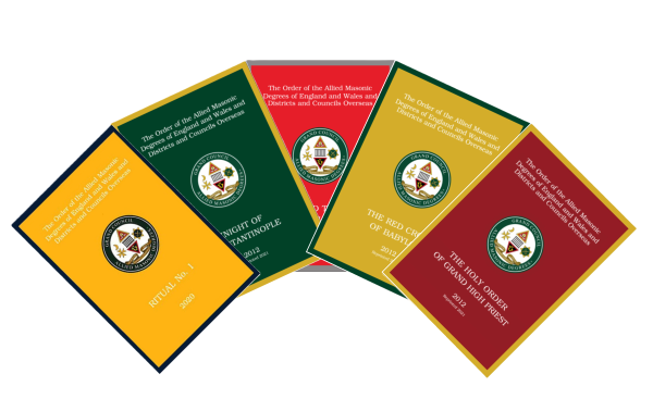 ALLIED MASONIC DEGREES RITUAL No's 1-5 - THE COMPLETE COLLECTION