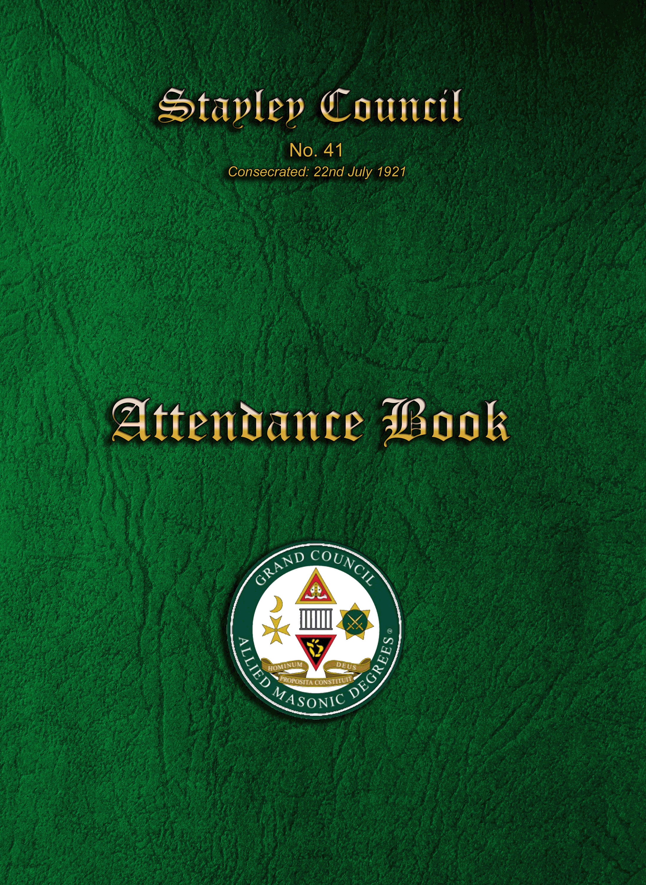 MASONIC ATTENDANCE BOOK - ALLIED DEGREES