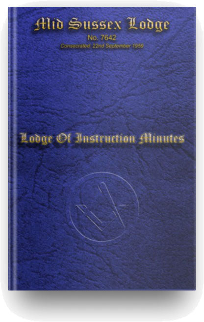 MASONIC LOI MINUTES BOOK - CRAFT