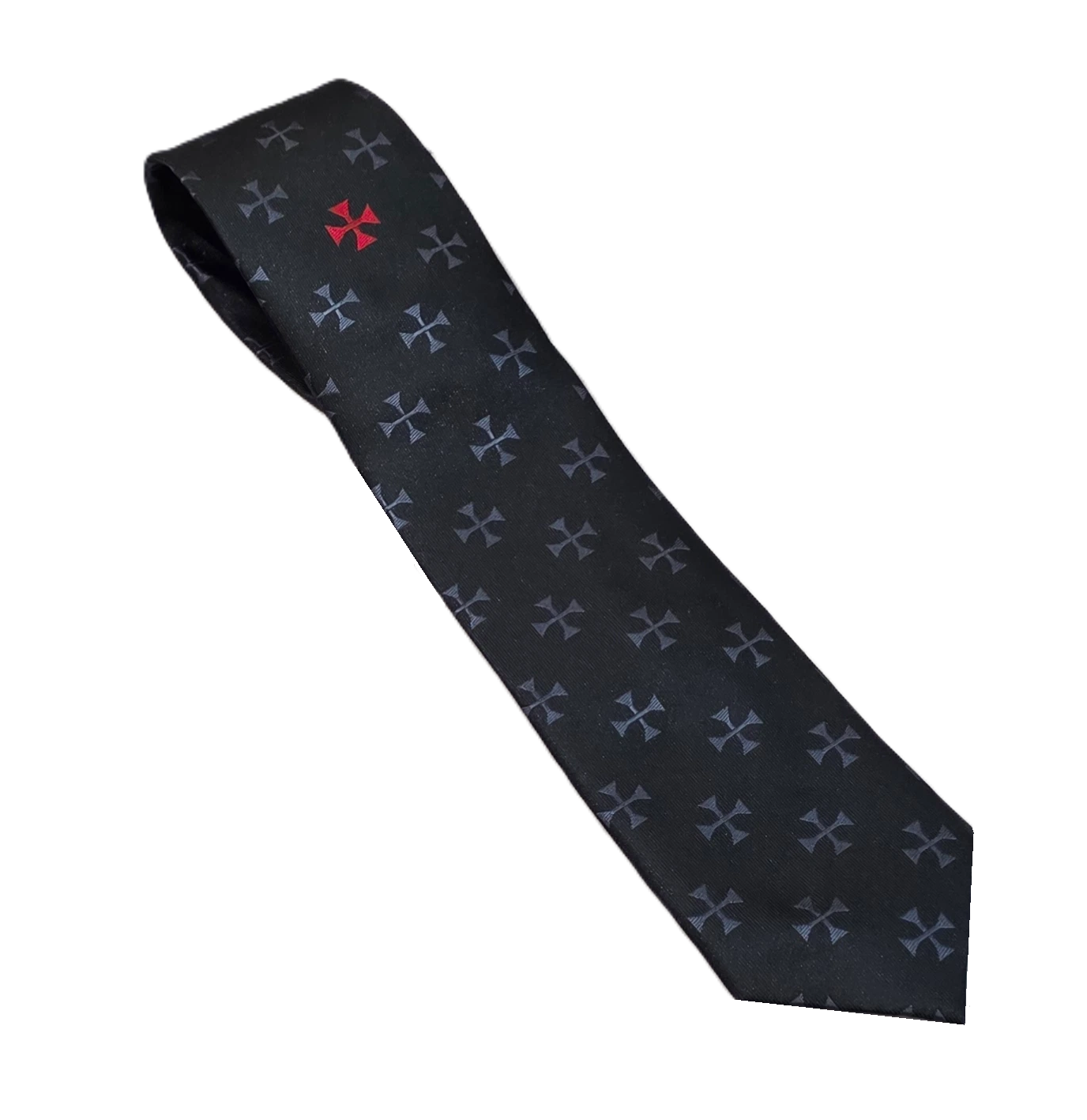KNIGHTS TEMPLAR BLACK NECK TIE