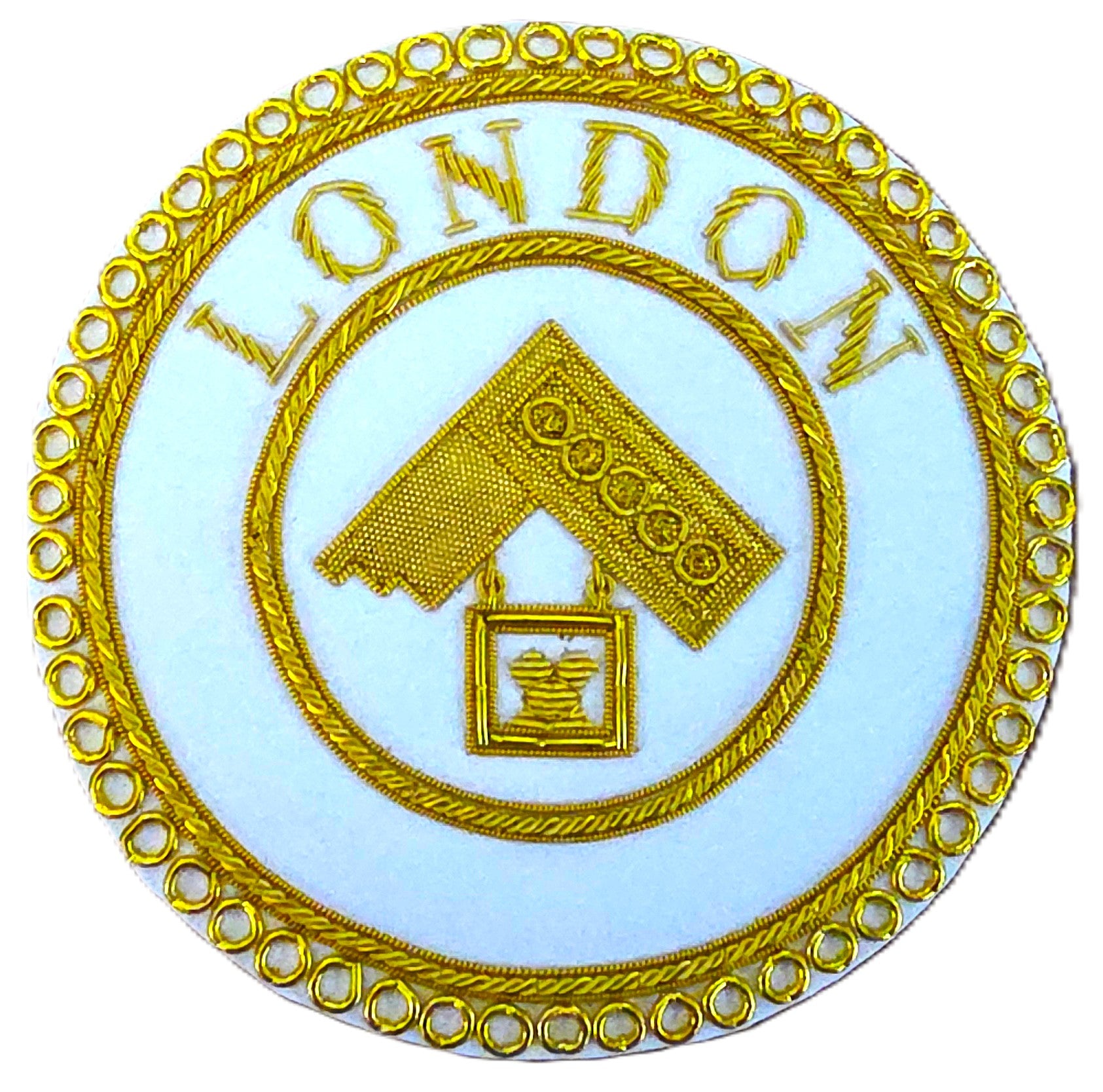 LONDON GRAND RANK MASONIC APRON BADGE - DRESS