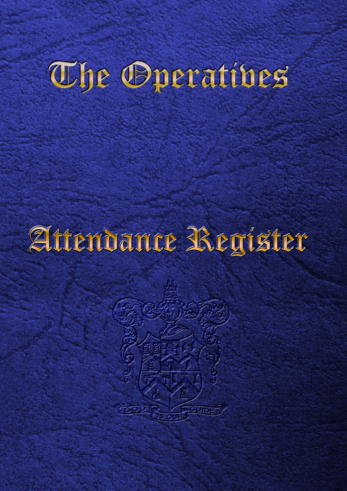 MASONIC ATTENDANCE BOOK - THE OPERATIVES