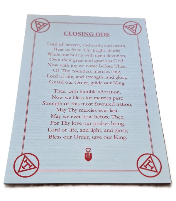 ROYAL ARCH - OPENING & CLOSING ODE