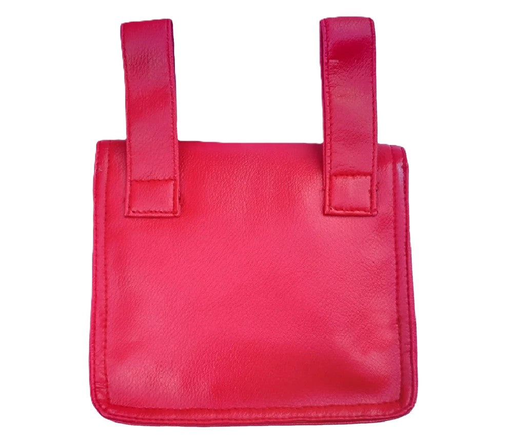 KNIGHTS OF MALTA LEATHER ALMS BAG - RED