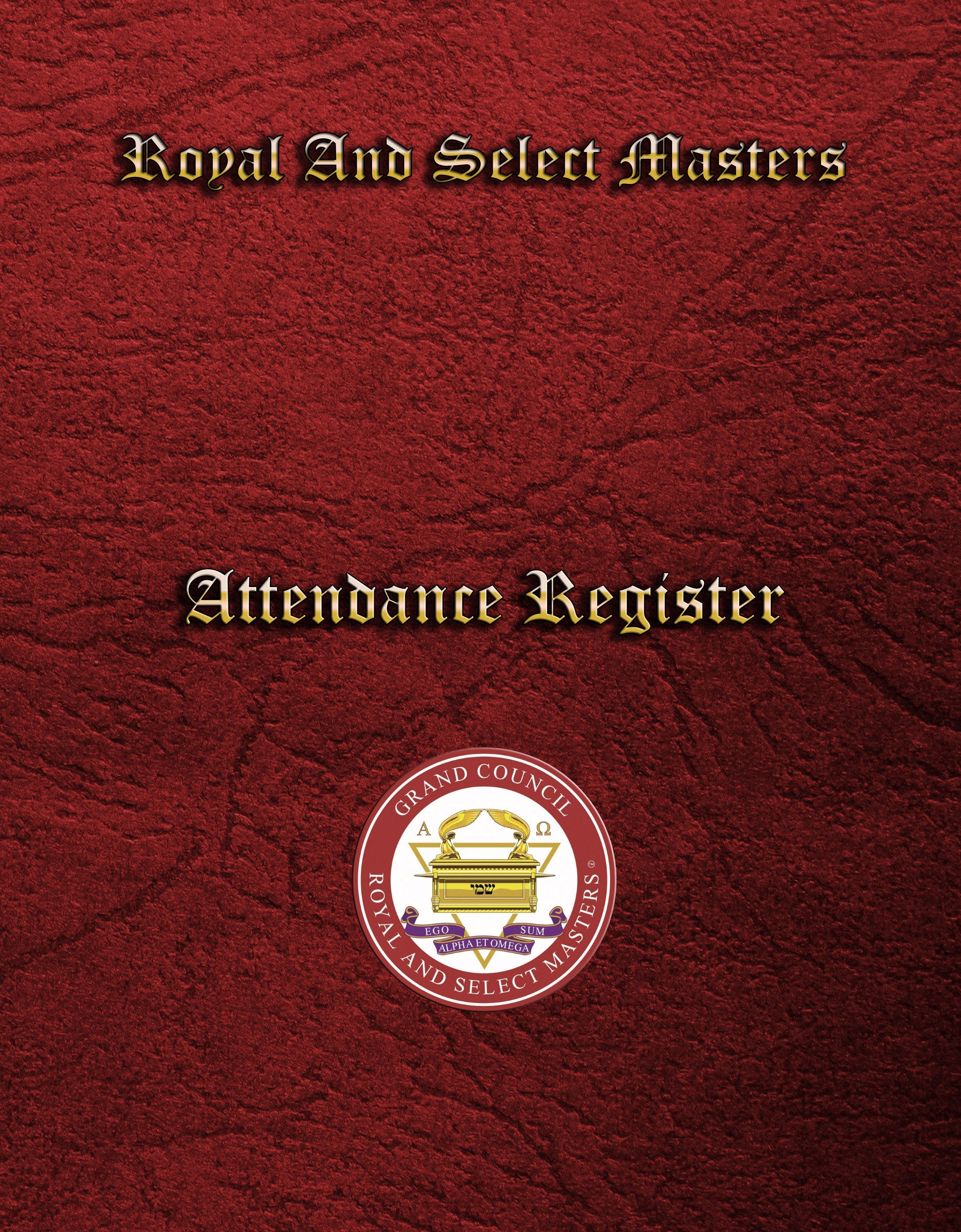 MASONIC ATTENDANCE BOOK - ROYAL AND SELECT MASTERS