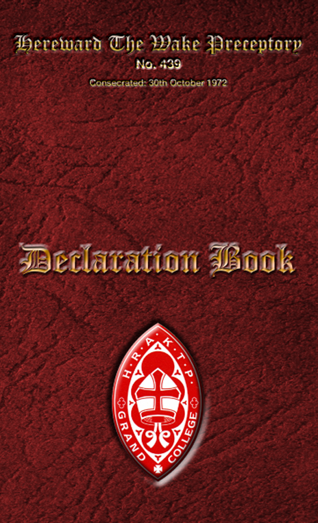 KNIGHT TEMPLAR MASONIC DECLARATION BOOK (A5)