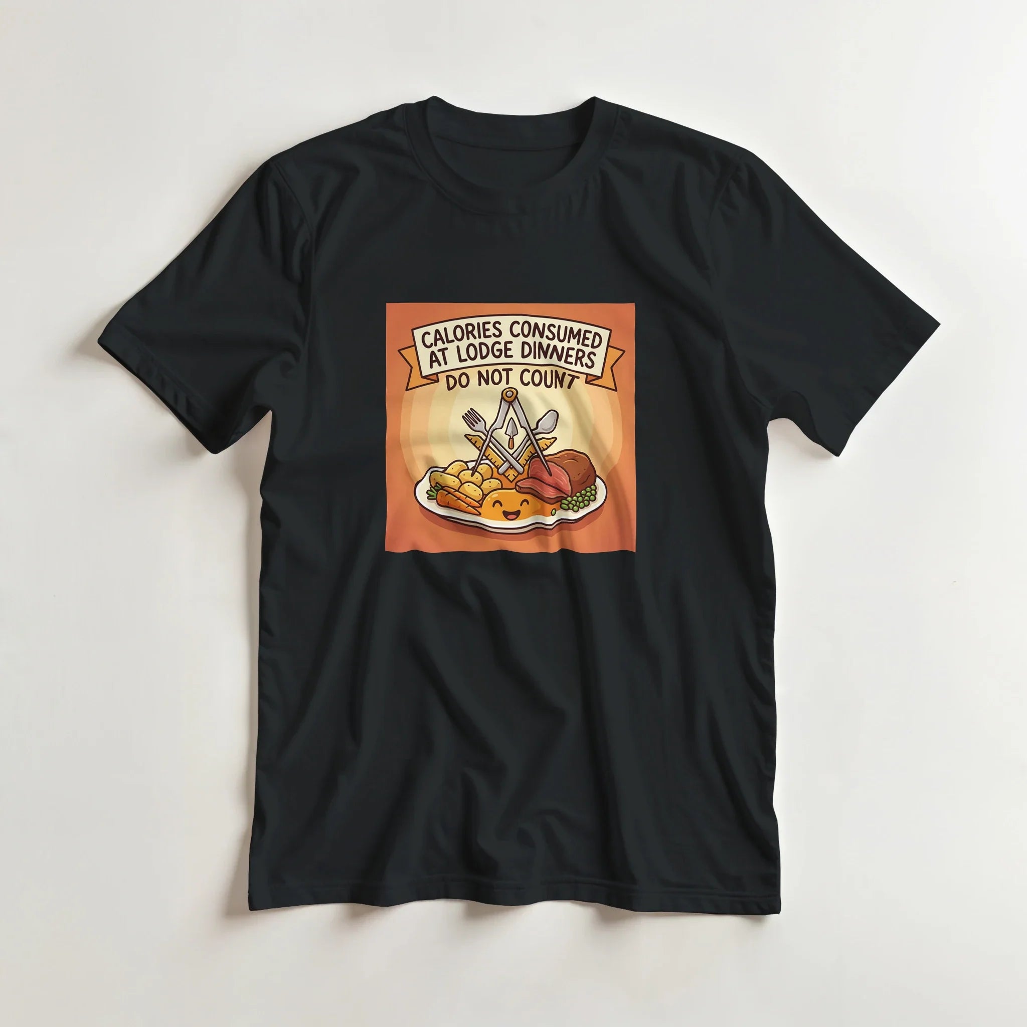 CALORIES CONSUMED AT DINNER - MASONIC T-SHIRT