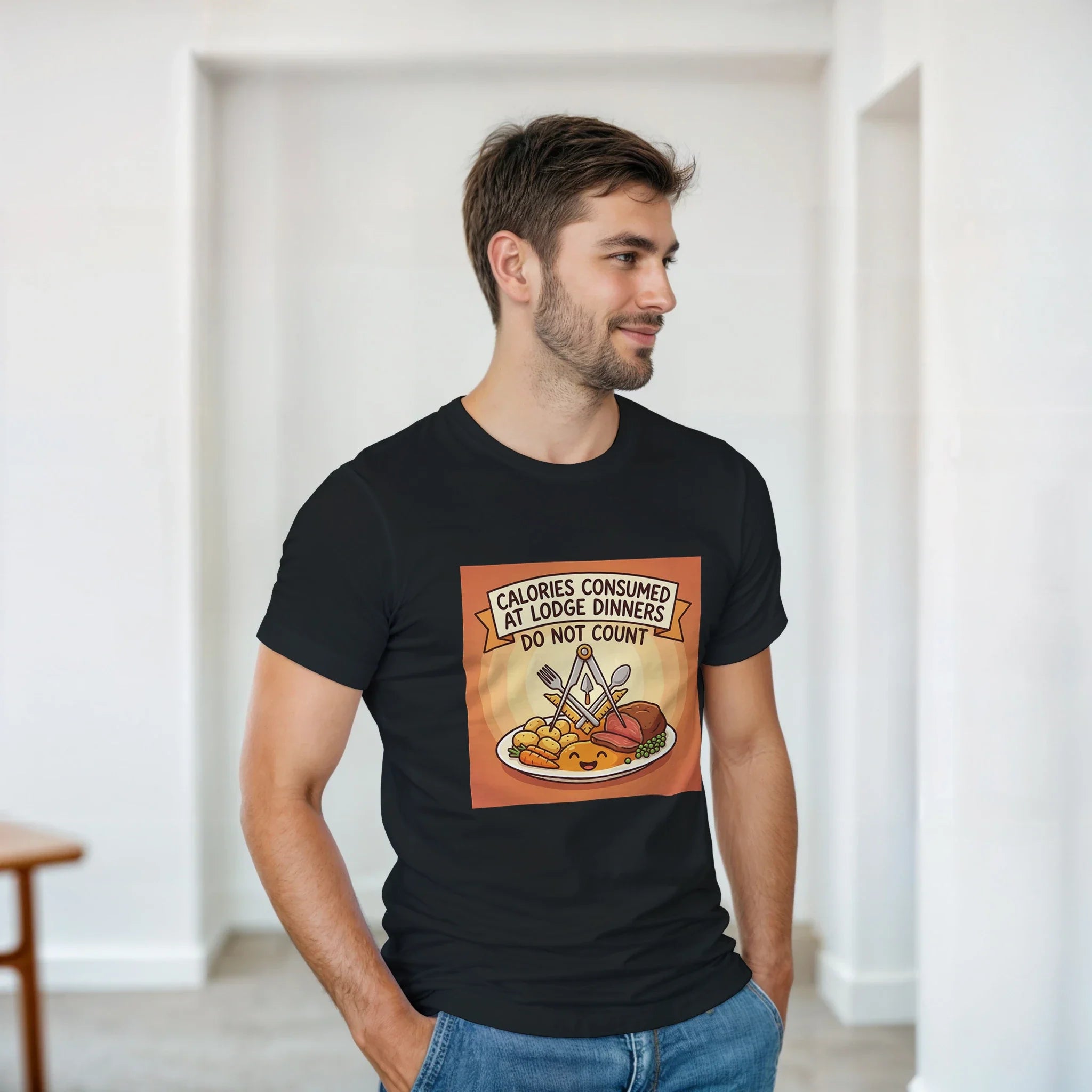 CALORIES CONSUMED AT DINNER - MASONIC T-SHIRT
