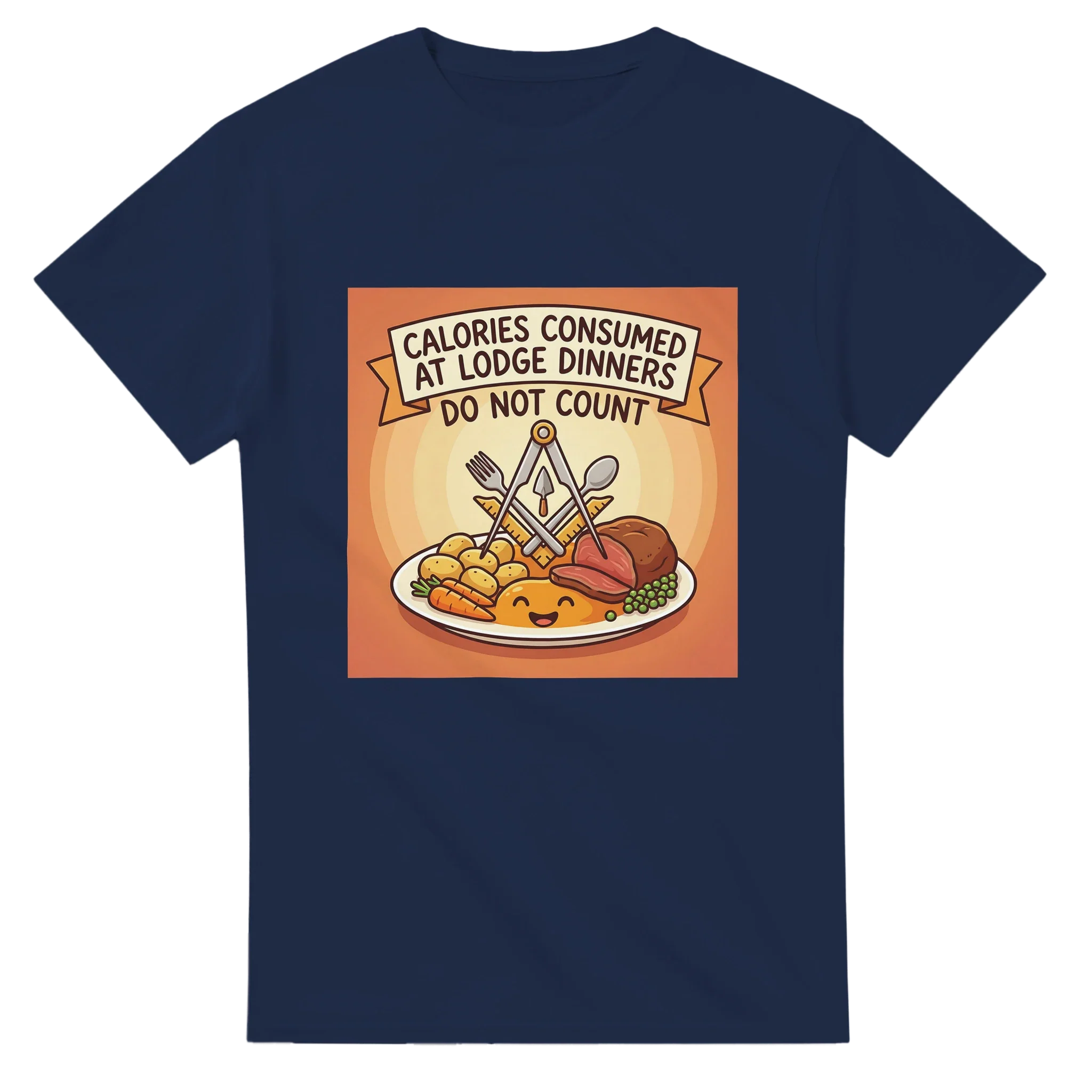 CALORIES CONSUMED AT DINNER - MASONIC T-SHIRT
