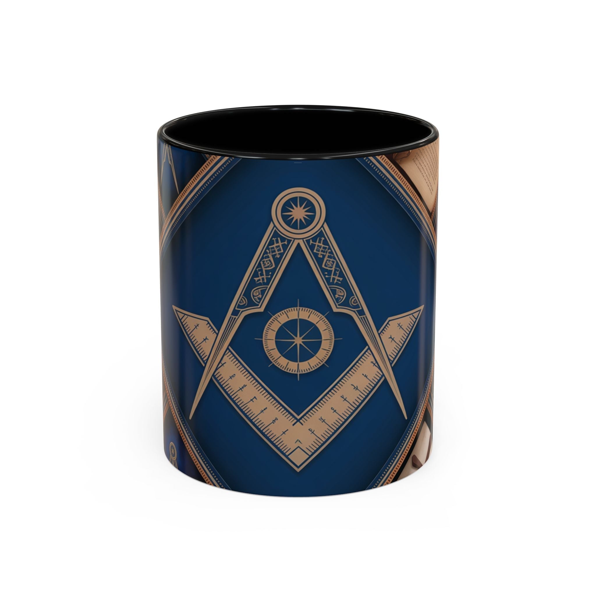 READY-TO-GO COLOURED RIM MASONIC MUG – 11oz