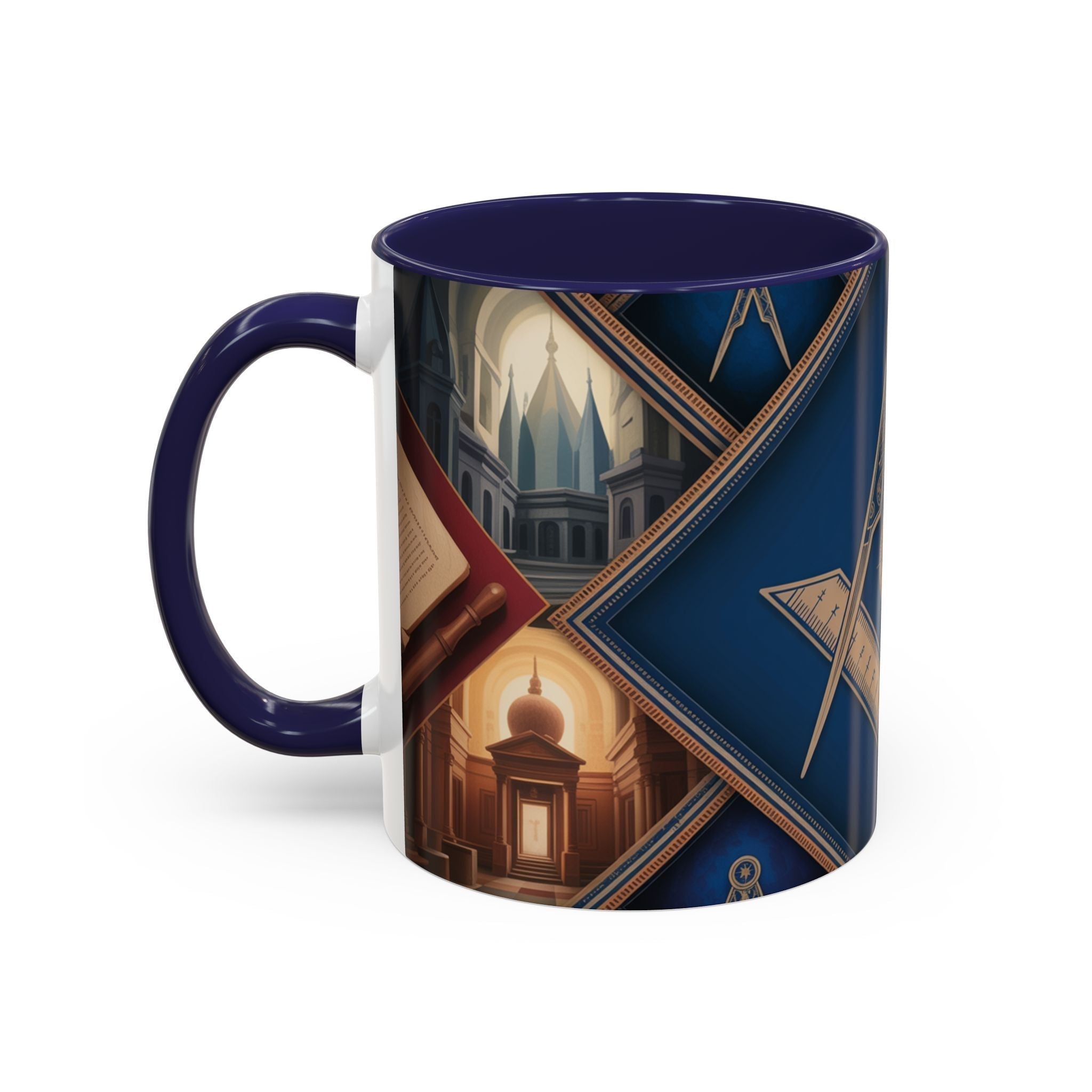 READY-TO-GO COLOURED RIM MASONIC MUG – 11oz - Riverside Regalia