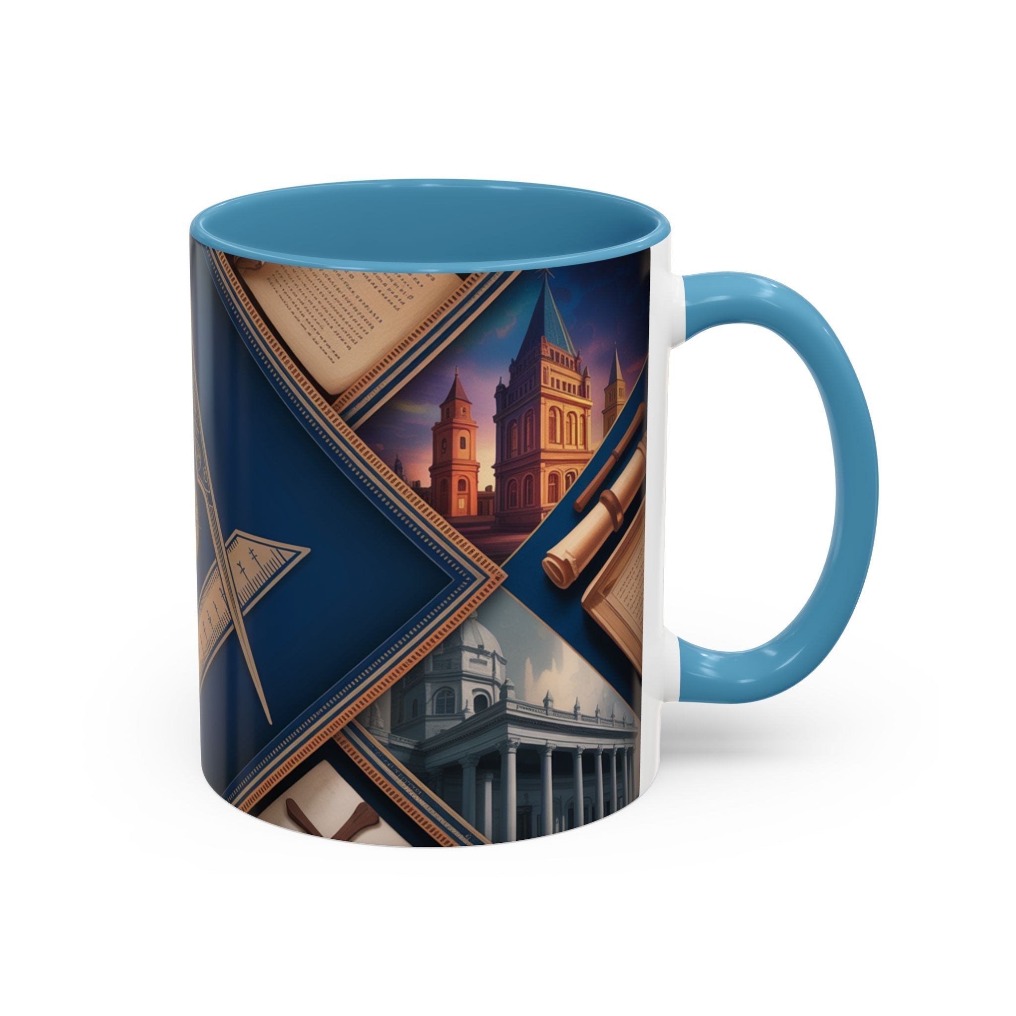 READY-TO-GO COLOURED RIM MASONIC MUG – 11oz - Riverside Regalia