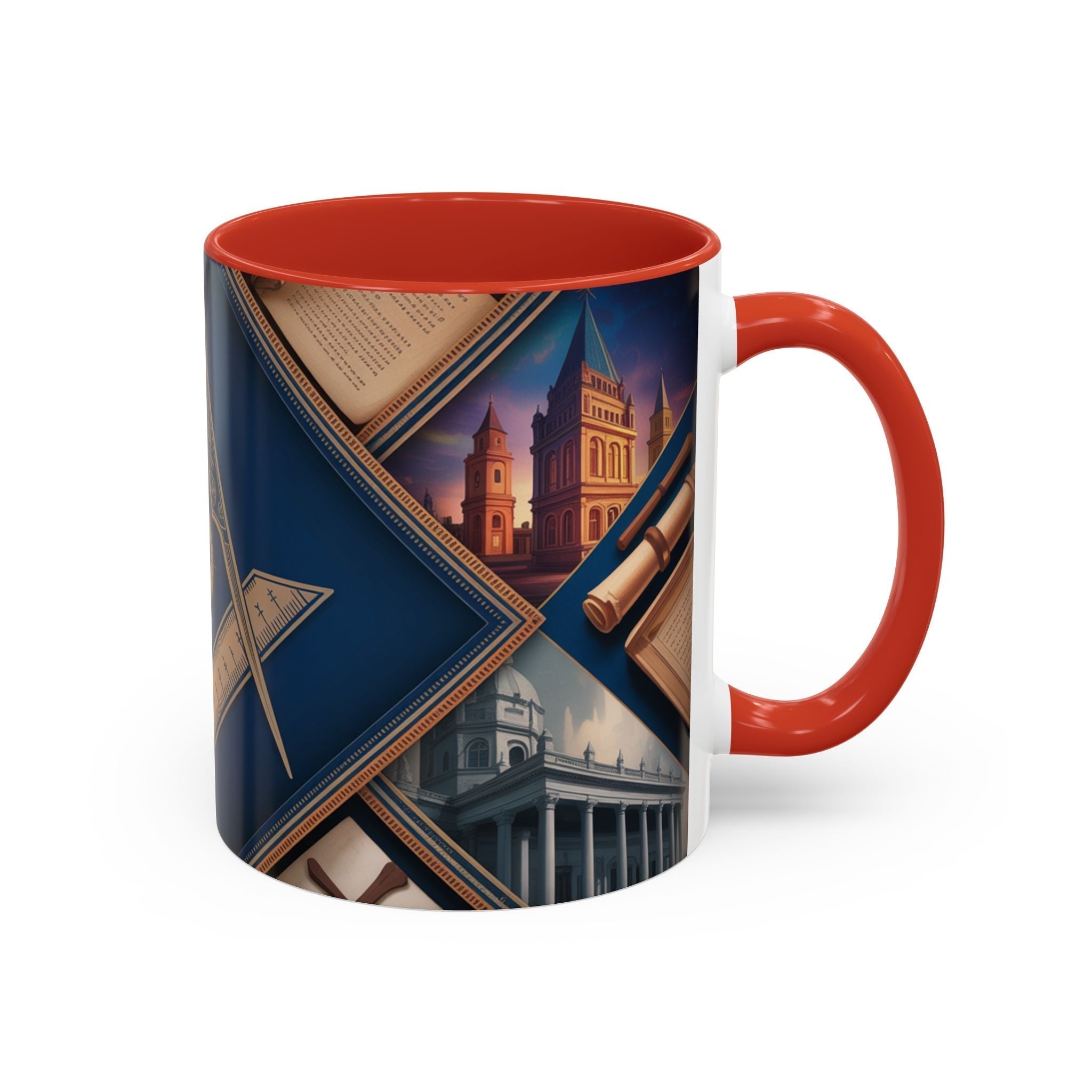 READY-TO-GO COLOURED RIM MASONIC MUG – 11oz - Riverside Regalia