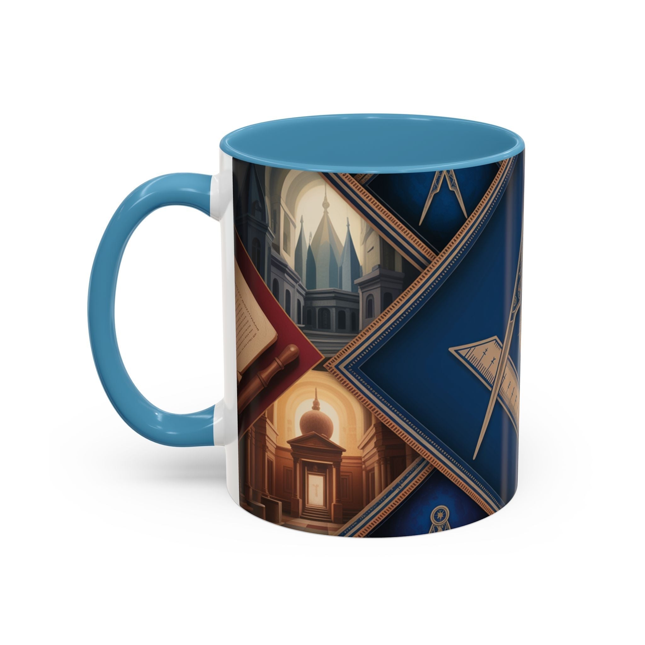 READY-TO-GO COLOURED RIM MASONIC MUG – 11oz - Riverside Regalia