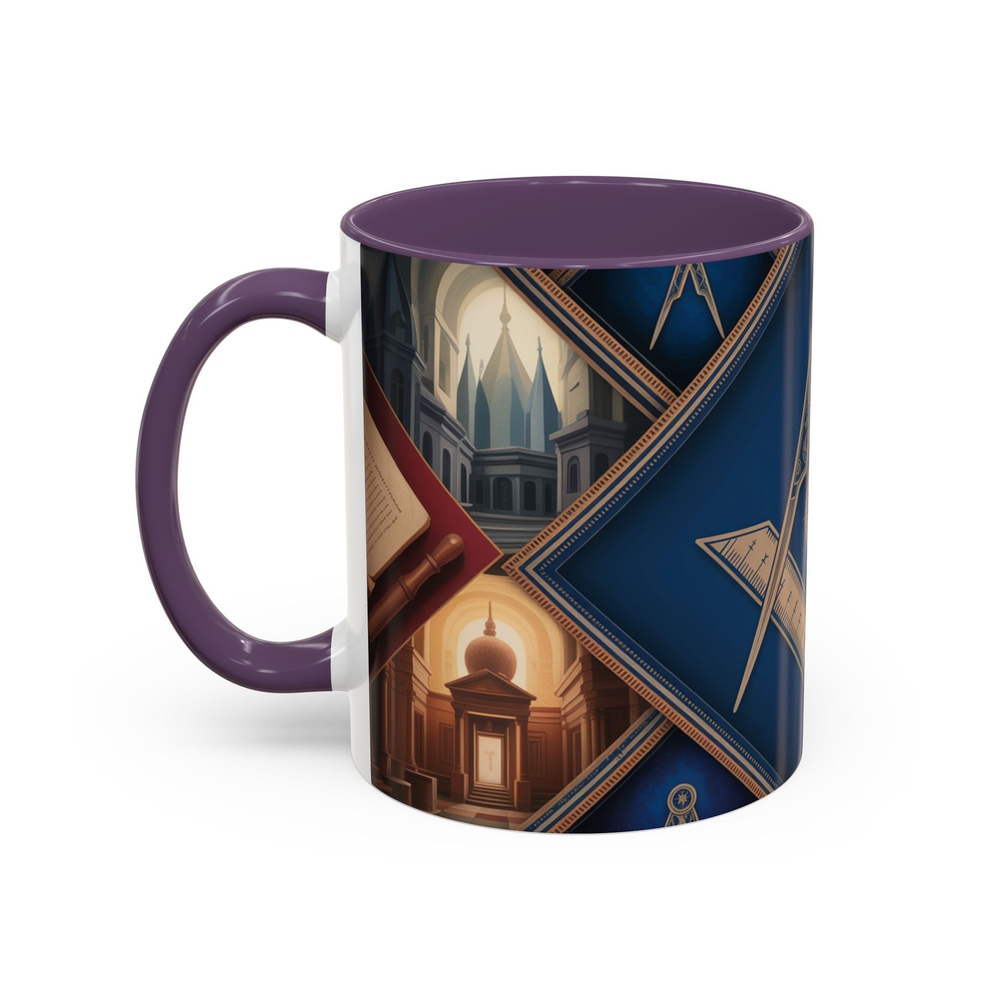 READY-TO-GO COLOURED RIM MASONIC MUG – 11oz - Riverside Regalia